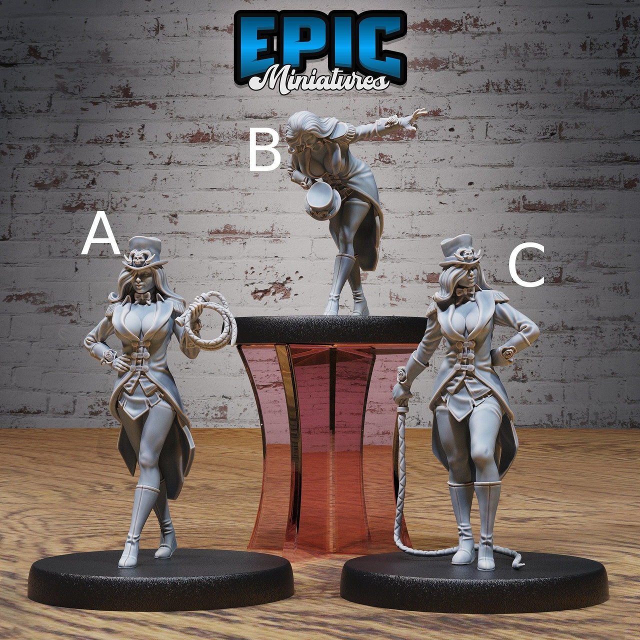Show Director Female - Epic Miniatures | Ninth Age | 32mm | Nightsky Carnival | Circus | Big Top | Ringmaster | Bard | Performer |