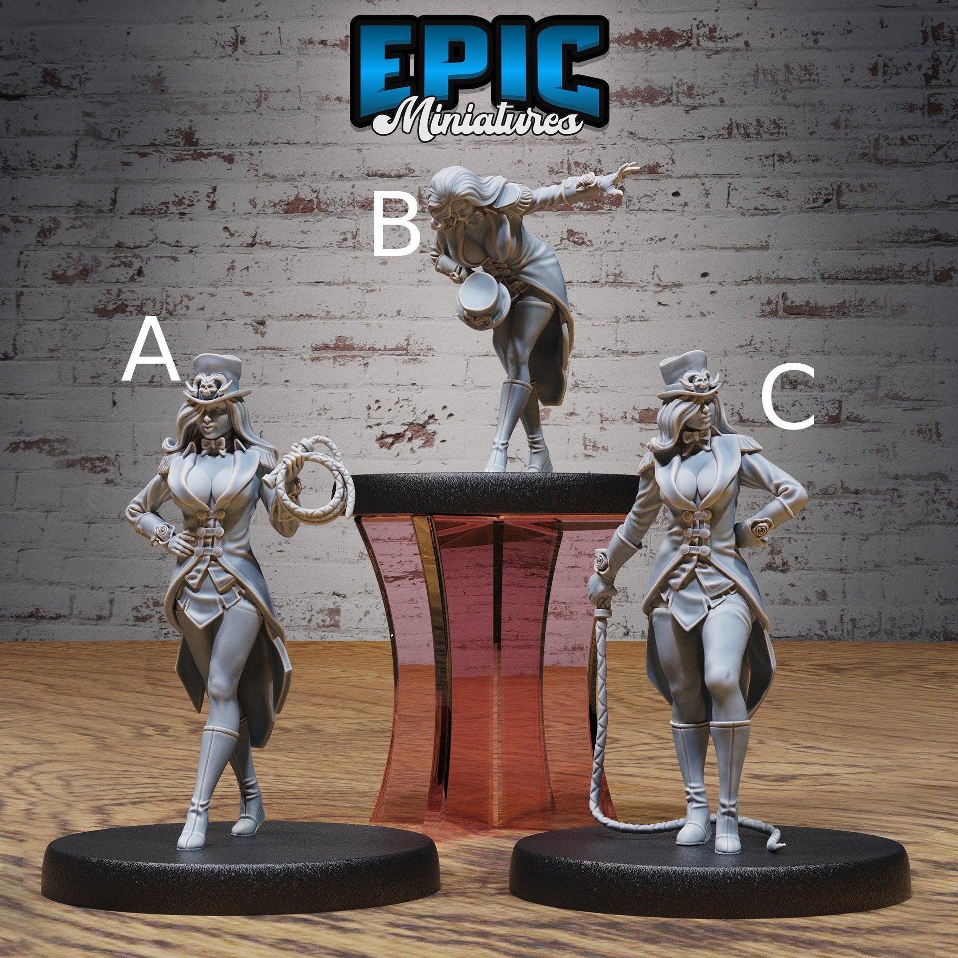 Show Director Female - Epic Miniatures | Ninth Age | 32mm | Nightsky Carnival | Circus | Big Top | Ringmaster | Bard | Performer |