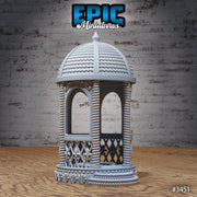 Chivalry Garden Scatter Terrain - Epic Miniatures | Ninth Age | 32mm | Gazebo | Bench | Light | Statue | Tools | Picnic | Well | Fountain