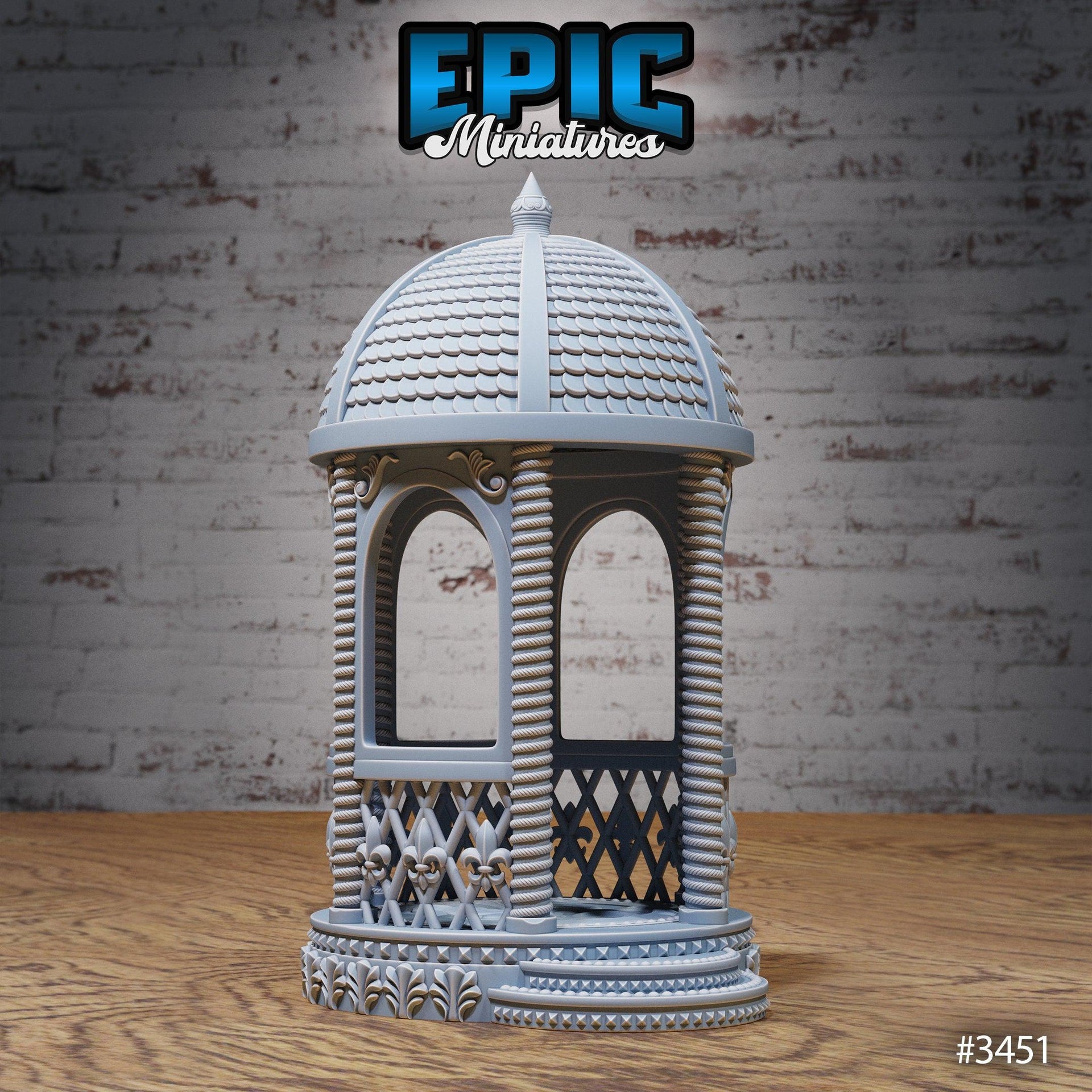 Chivalry Garden Scatter Terrain - Epic Miniatures | Ninth Age | 32mm | Gazebo | Bench | Light | Statue | Tools | Picnic | Well | Fountain