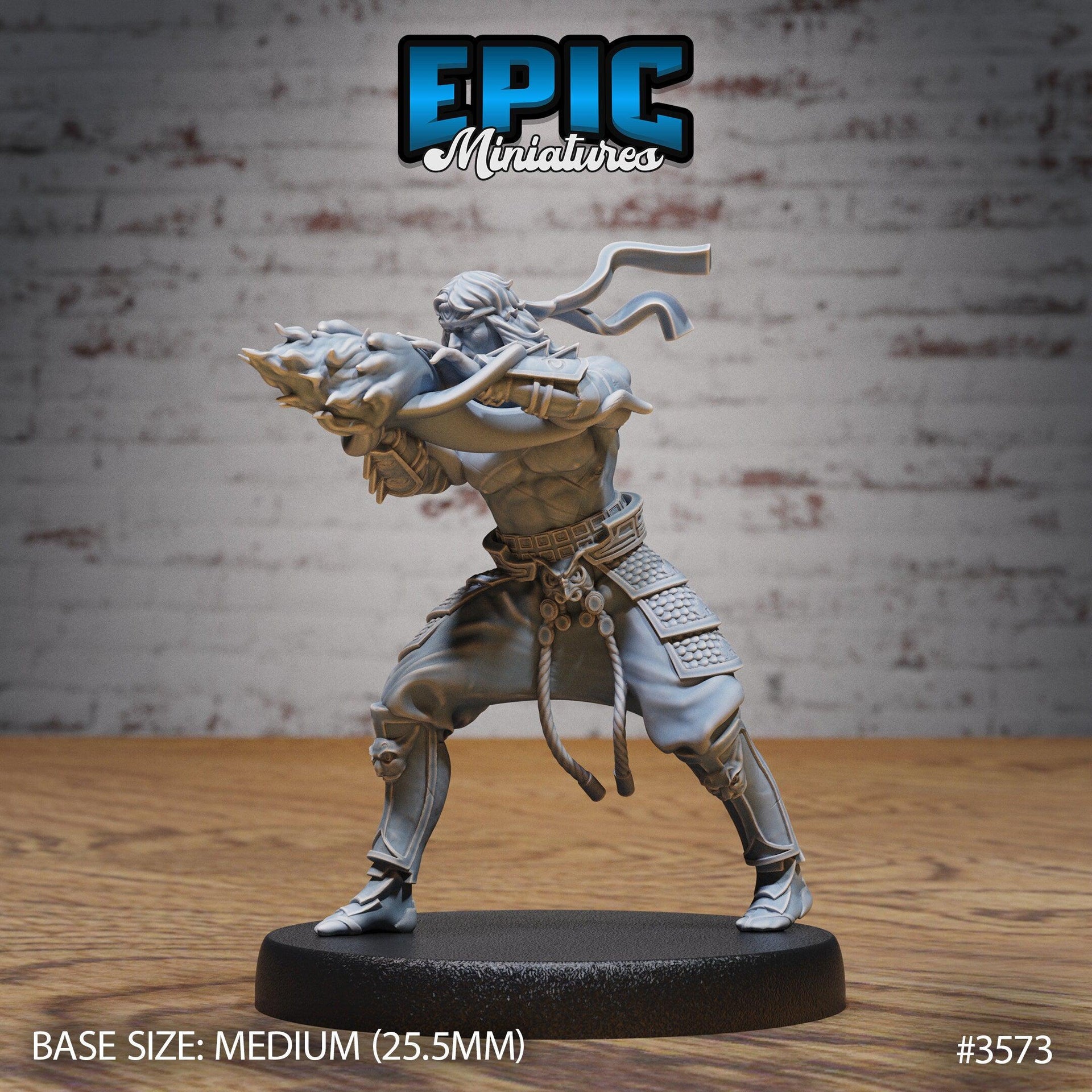 Fire Style Kung Fu Master - Epic Miniatures | Ninth Age | 32mm |Iron Fist Tournament | Martial Artist | Fighter | Brawler | Monk
