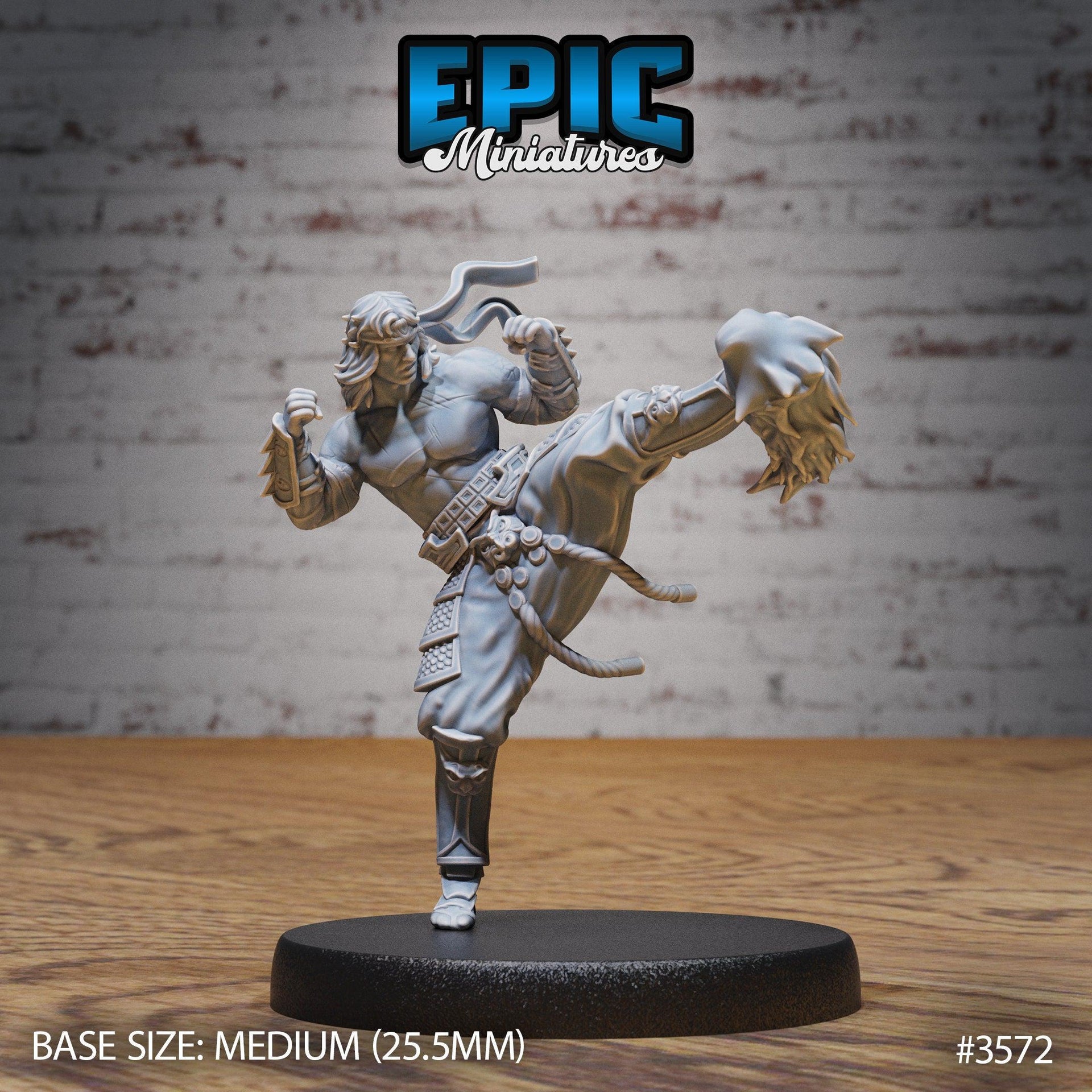 Fire Style Kung Fu Master - Epic Miniatures | Ninth Age | 32mm |Iron Fist Tournament | Martial Artist | Fighter | Brawler | Monk