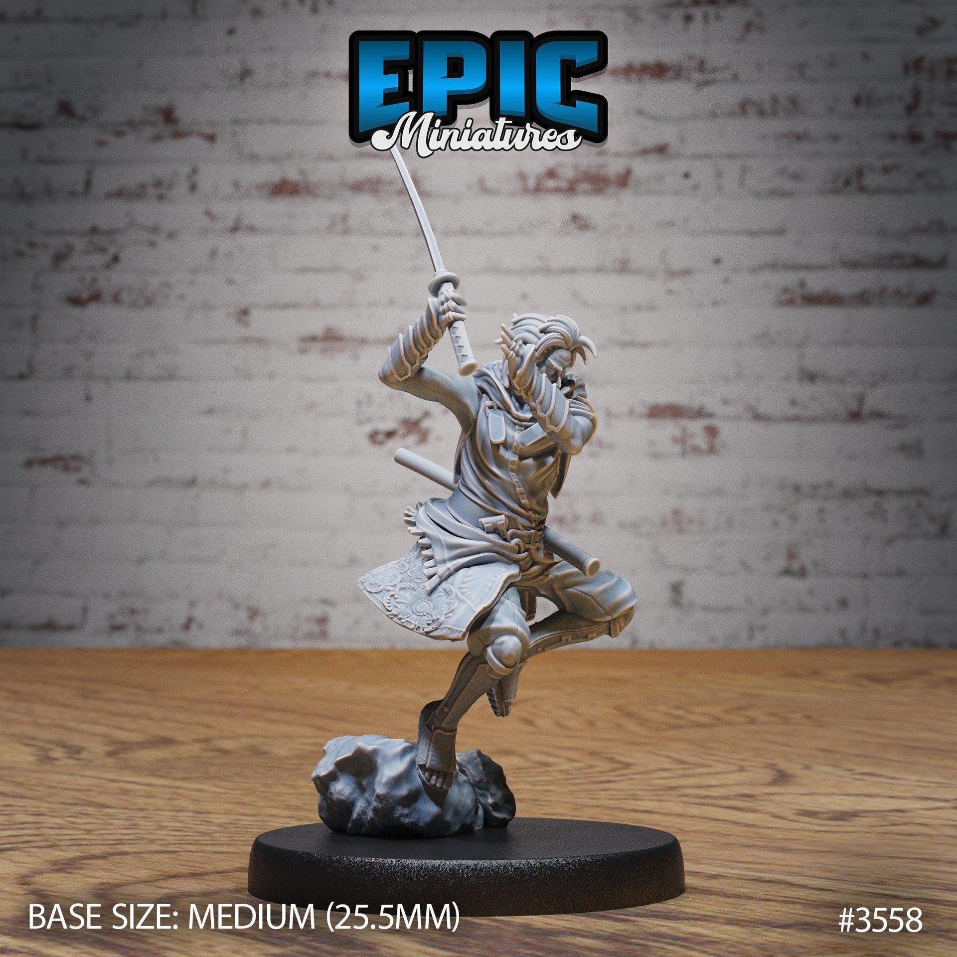 Katana Master - Epic Miniatures | Ninth Age | 32mm |Iron Fist Tournament | Fighter | Samurai | Swordsman