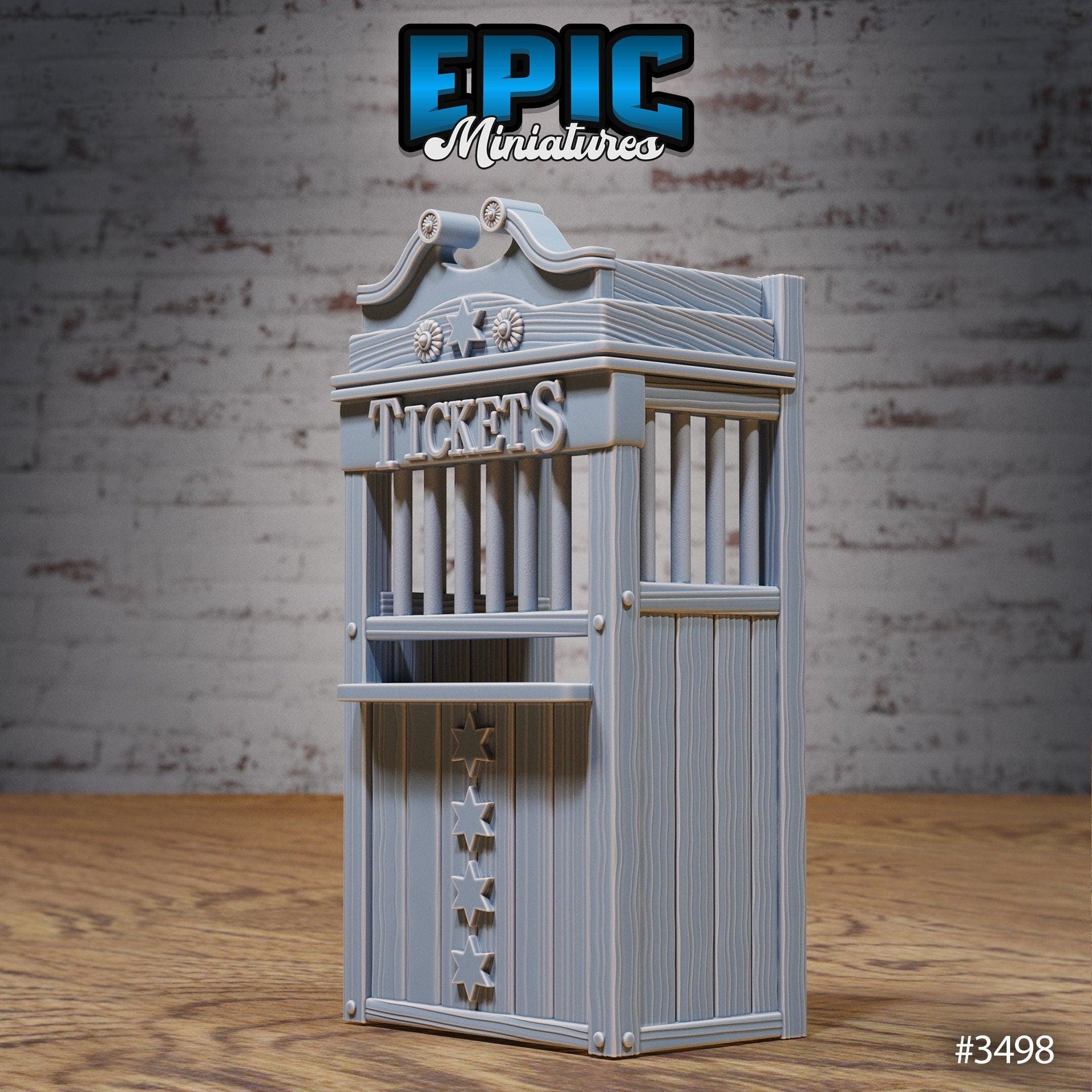 Carnival Shops- Epic Miniatures | Ninth Age | 32mm | Nightsky Carnival | Circus | Ice-cream Stand | Baloons | Popcorn | Cotton Candy