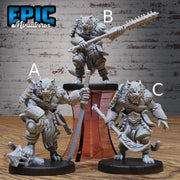 Tiger Folk Samurai - Epic Miniatures | Ninth Age | 32mm |Iron Fist Tournament | Swordsman | Monk | Fox