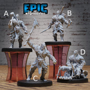 Barbarian Tribe Male- Epic Miniatures | 32mm | Ice Age Madness | Fighter | Warrior | Hunter | Cooking | Camp