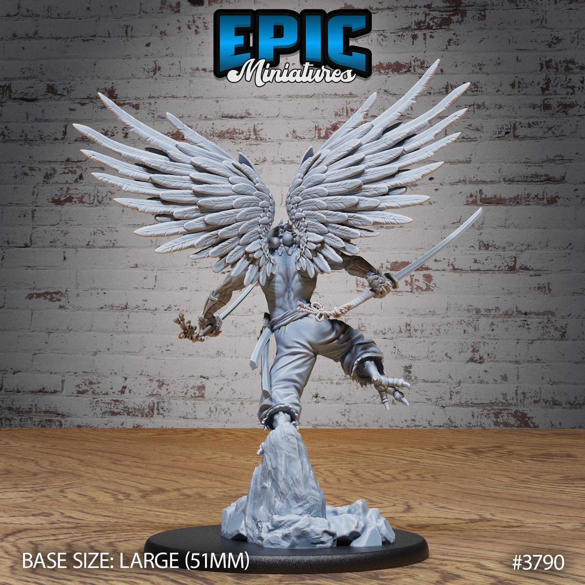 Tengu Bird Folk Lord - Epic Miniatures | 28mm | 32mm | Oni Nightmare | Fighter | Warrior | Monk | Eagle