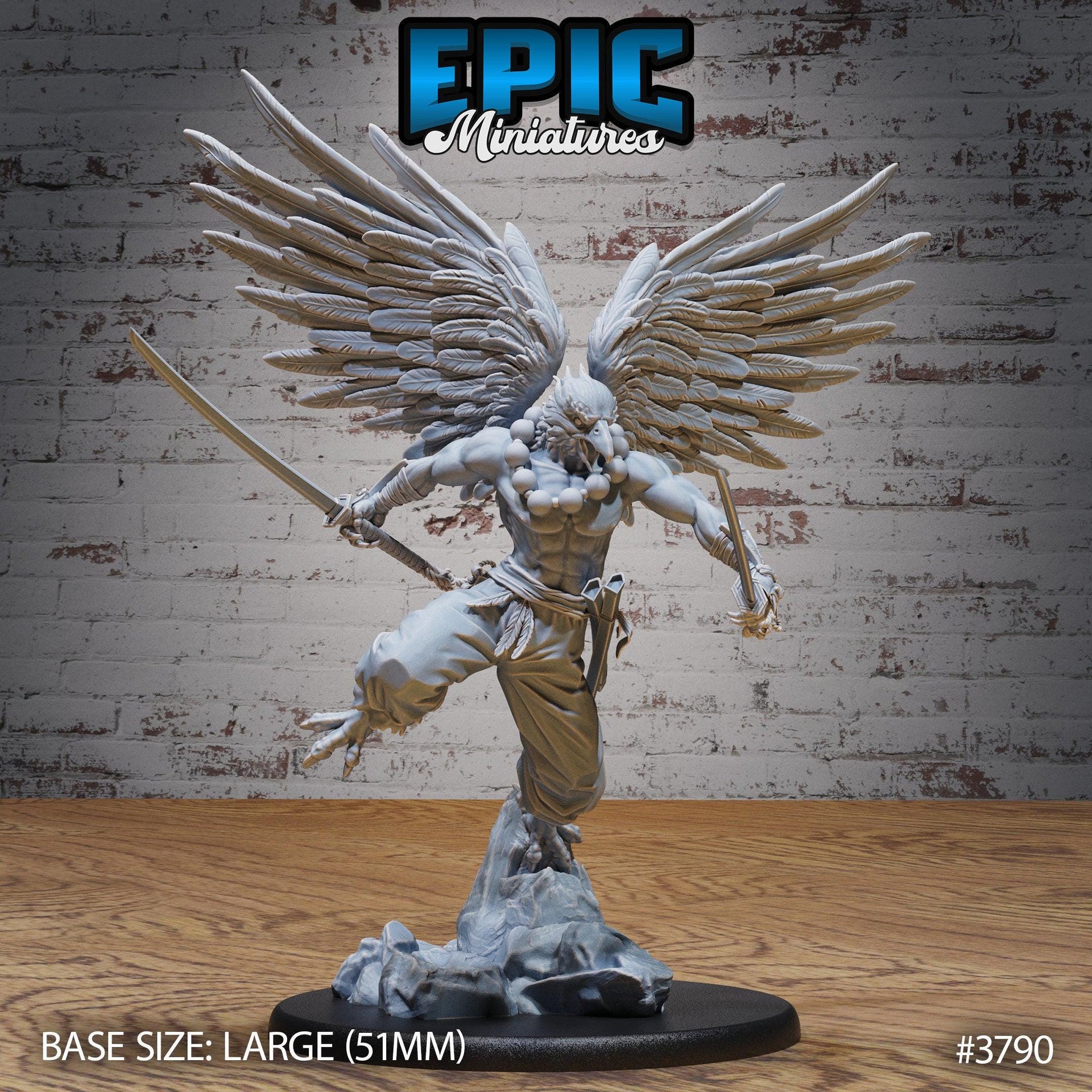 Tengu Bird Folk Lord - Epic Miniatures | 28mm | 32mm | Oni Nightmare | Fighter | Warrior | Monk | Eagle