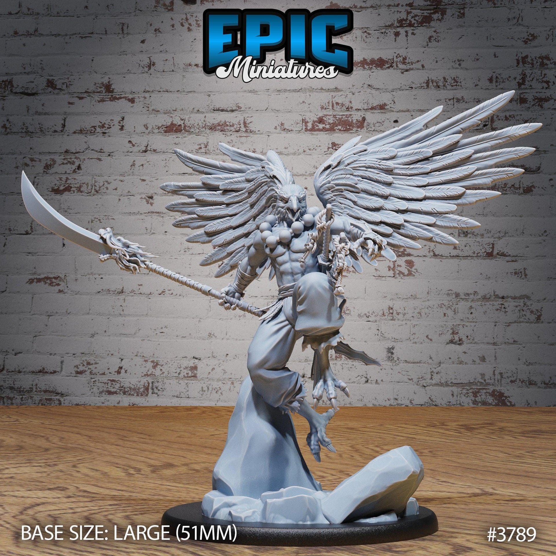 Tengu Bird Folk Lord - Epic Miniatures | 28mm | 32mm | Oni Nightmare | Fighter | Warrior | Monk | Eagle