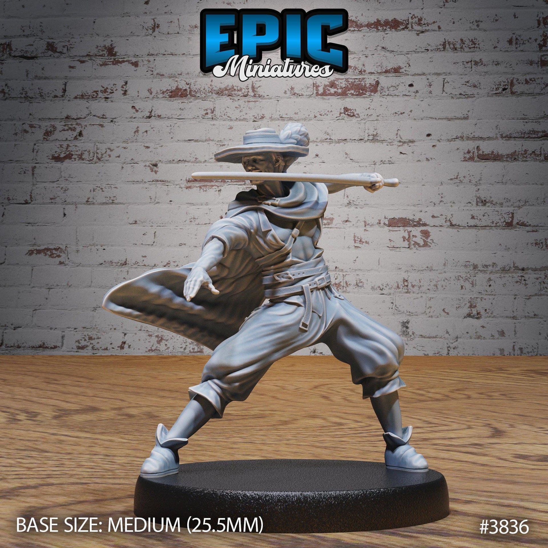Musketeer Adventurer - Epic Miniatures | New World Conquest | 28mm | 32mm | Mercenary | Rogue | Bandit