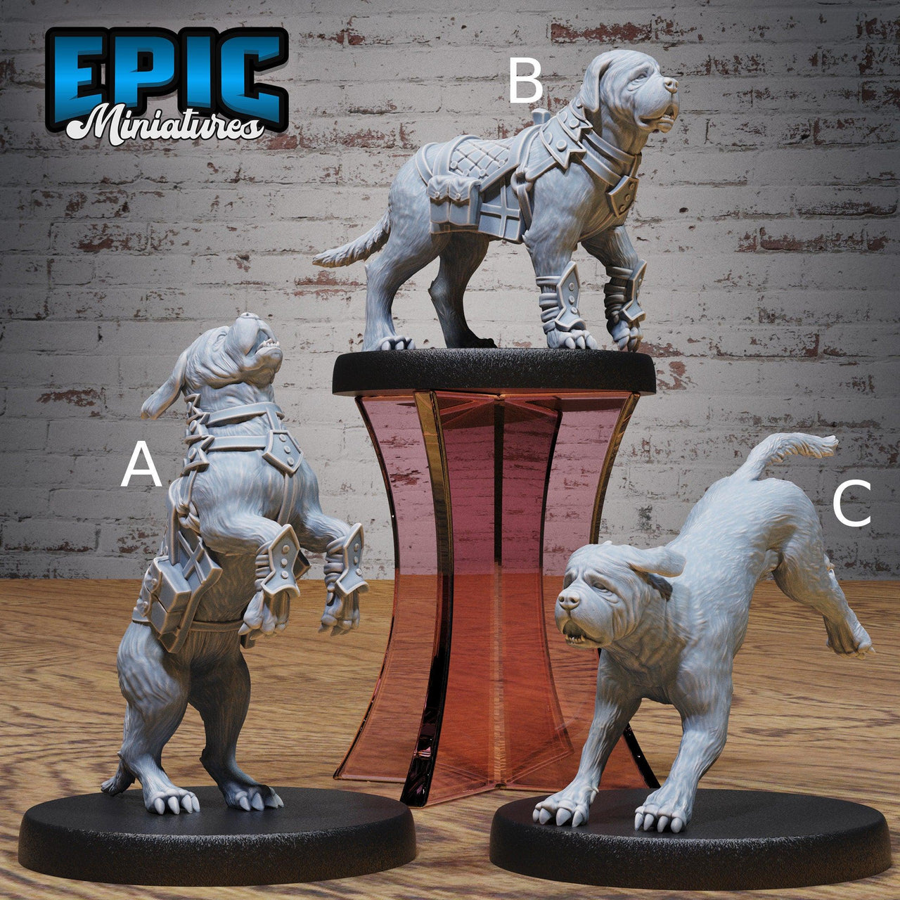 Raid Dog - Epic Miniatures | New World Conquest | 28mm | 32mm | Armor | Hunting | mastiff