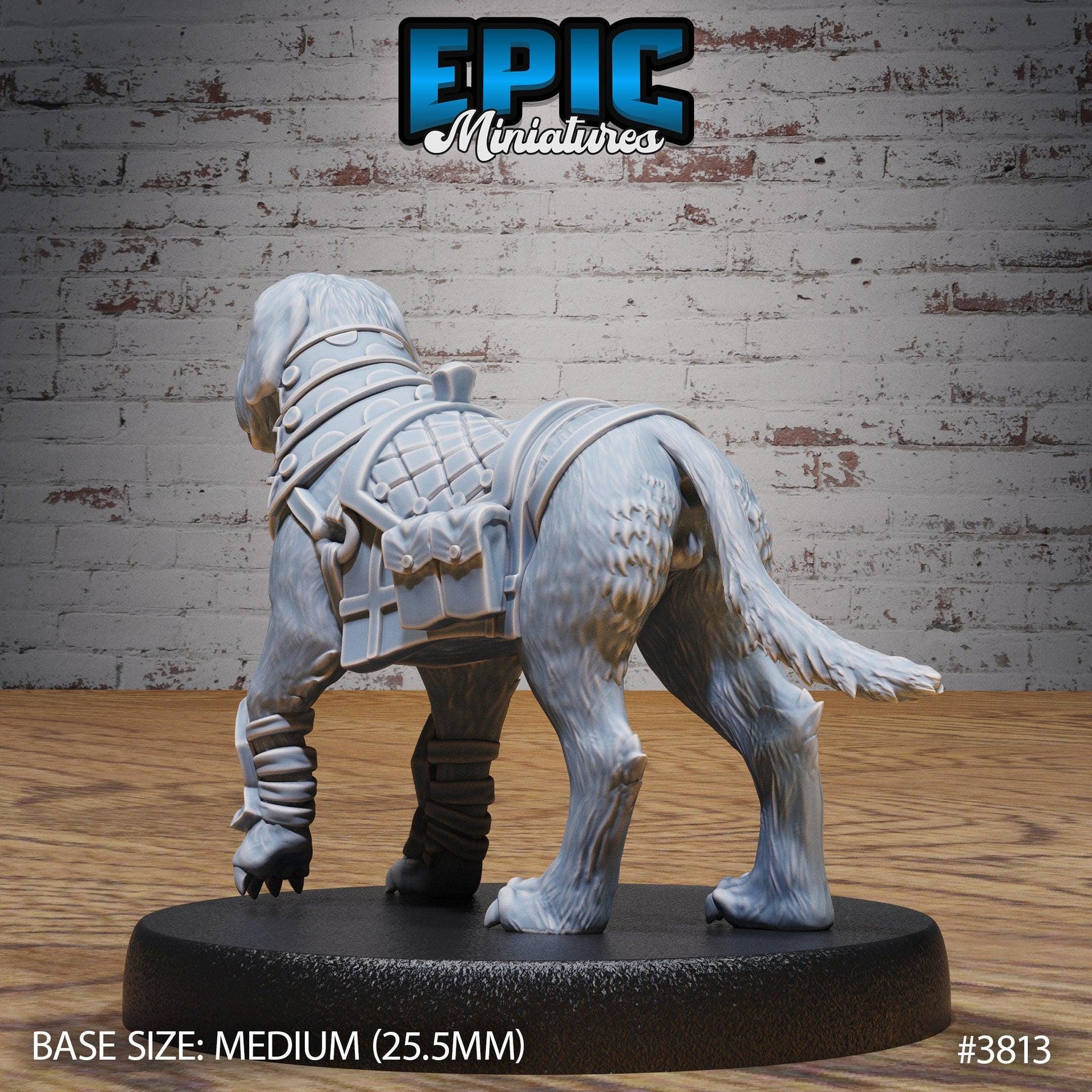 Raid Dog - Epic Miniatures | New World Conquest | 28mm | 32mm | Armor | Hunting | mastiff