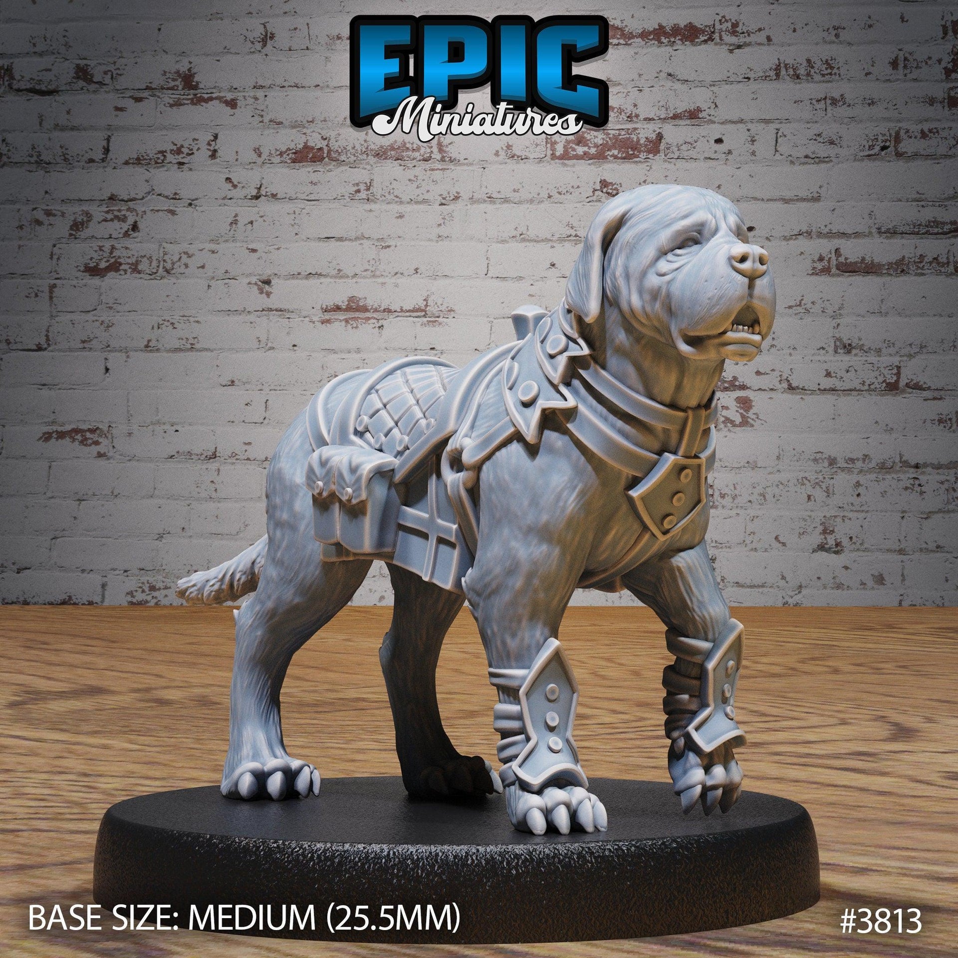 Raid Dog - Epic Miniatures | New World Conquest | 28mm | 32mm | Armor | Hunting | mastiff