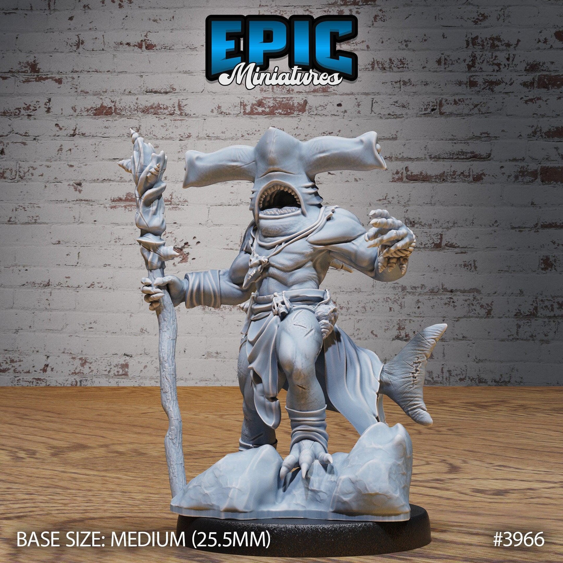 Hammerhead Shark Folk - Epic Miniatures | 32mm | Sinister Harbor | Fighter | Warrior | Sham,,an