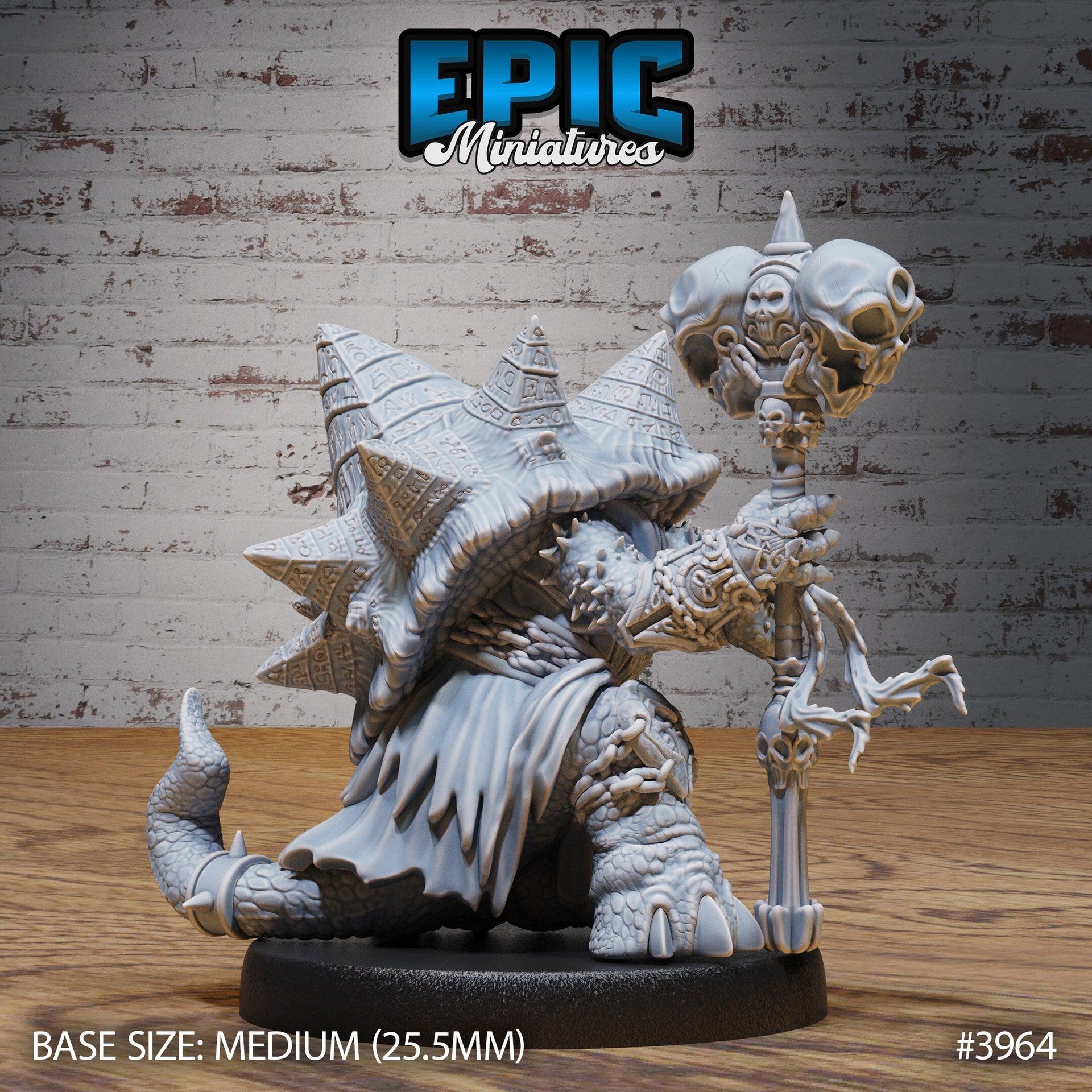 Turtle Folk Necromancer - Epic Miniatures | 32mm | Sinister Harbor | Warlock | Sorcerer