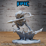 Dark Fish Folk - Epic Miniatures | 32mm | Sinister Harbor | Speer | Hunting | Soldier