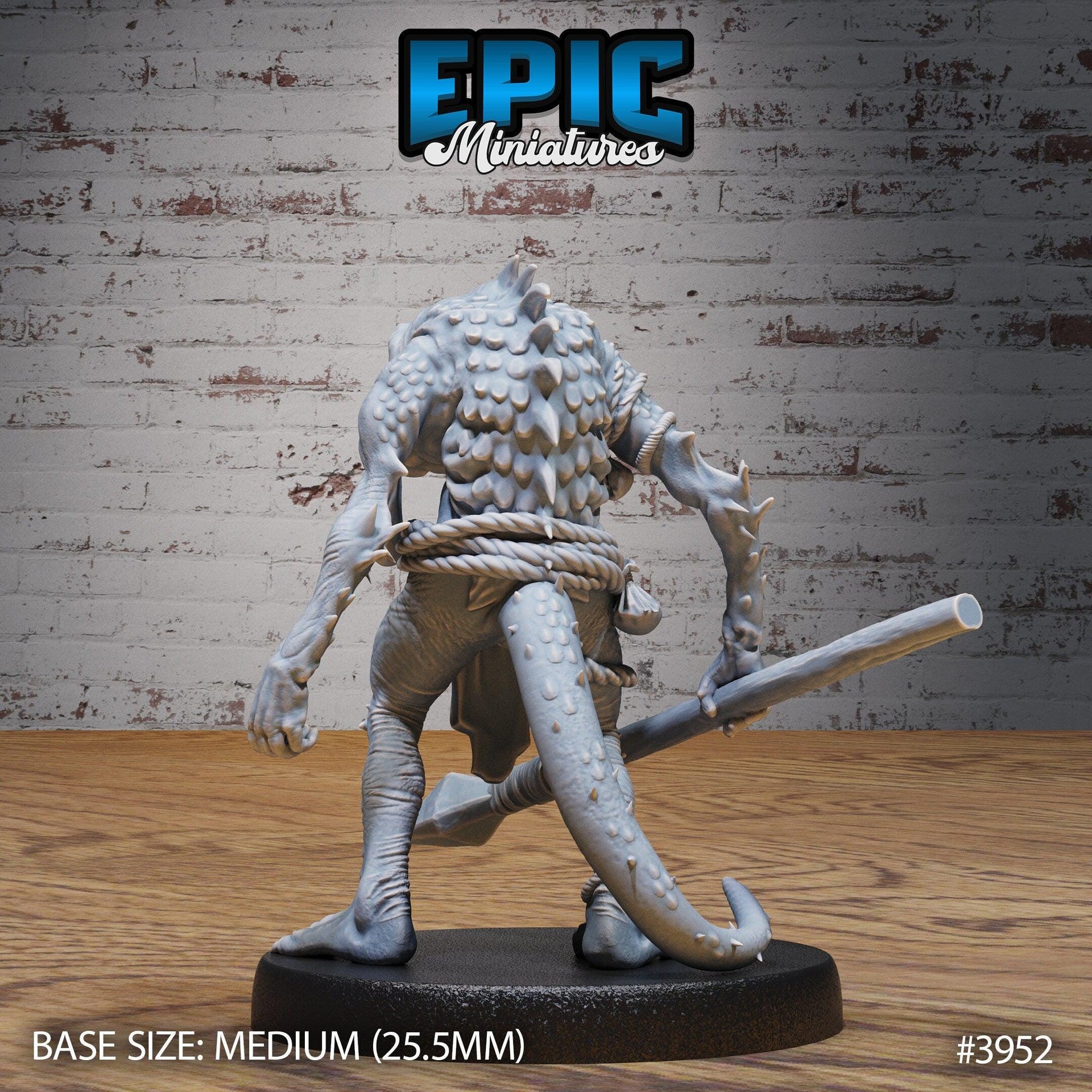 Dark Fish Folk - Epic Miniatures | 32mm | Sinister Harbor | Speer | Hunting | Soldier