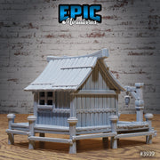 Harbor Building- Epic Miniatures | Sinister Harbor | D&D | Wargaming | Roleplaying Games | 32mm |House | Hut | Shanty