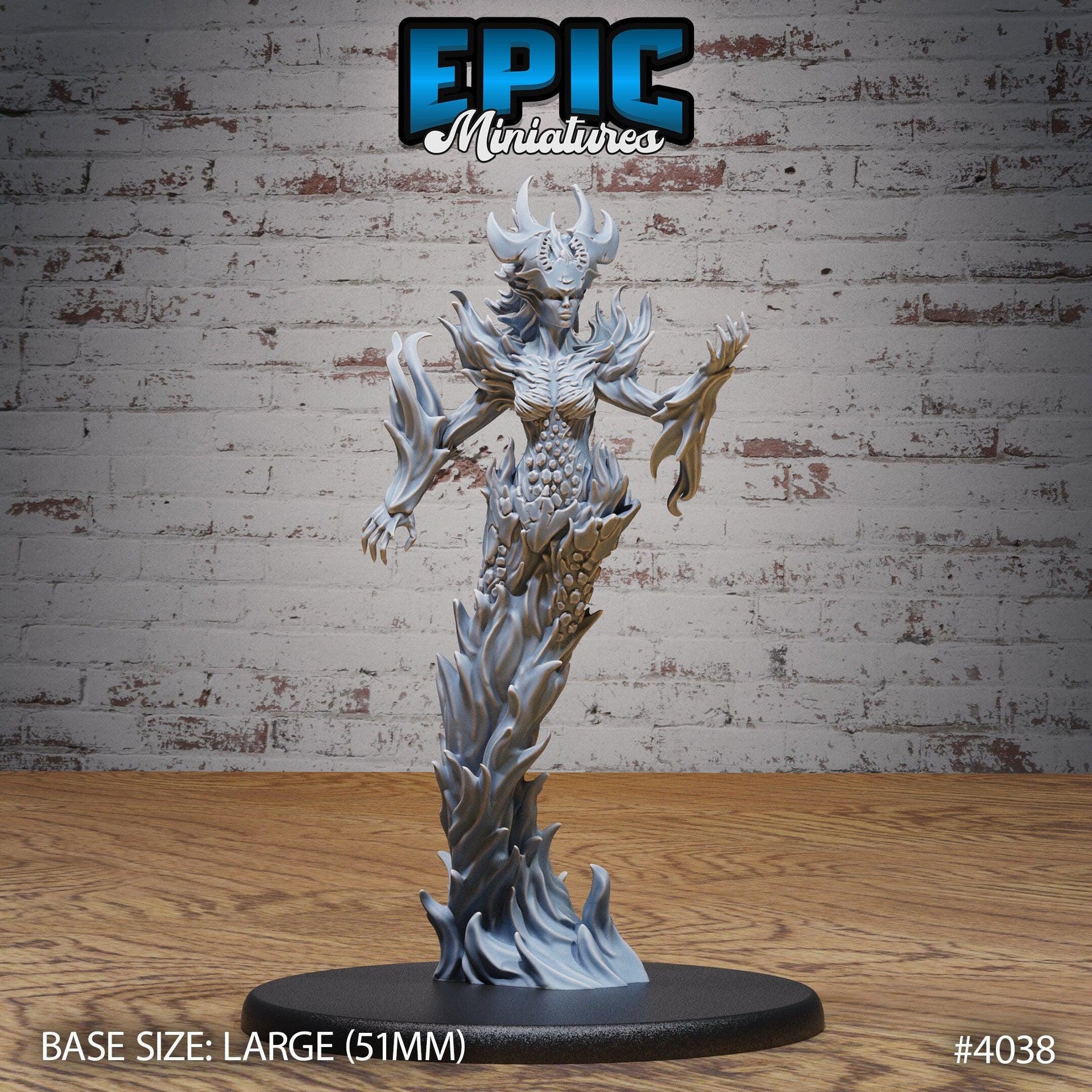 Fire Elemental Female - Epic Miniatures | Elemental Lands | 28mm | 32mm | Demon | Fighter