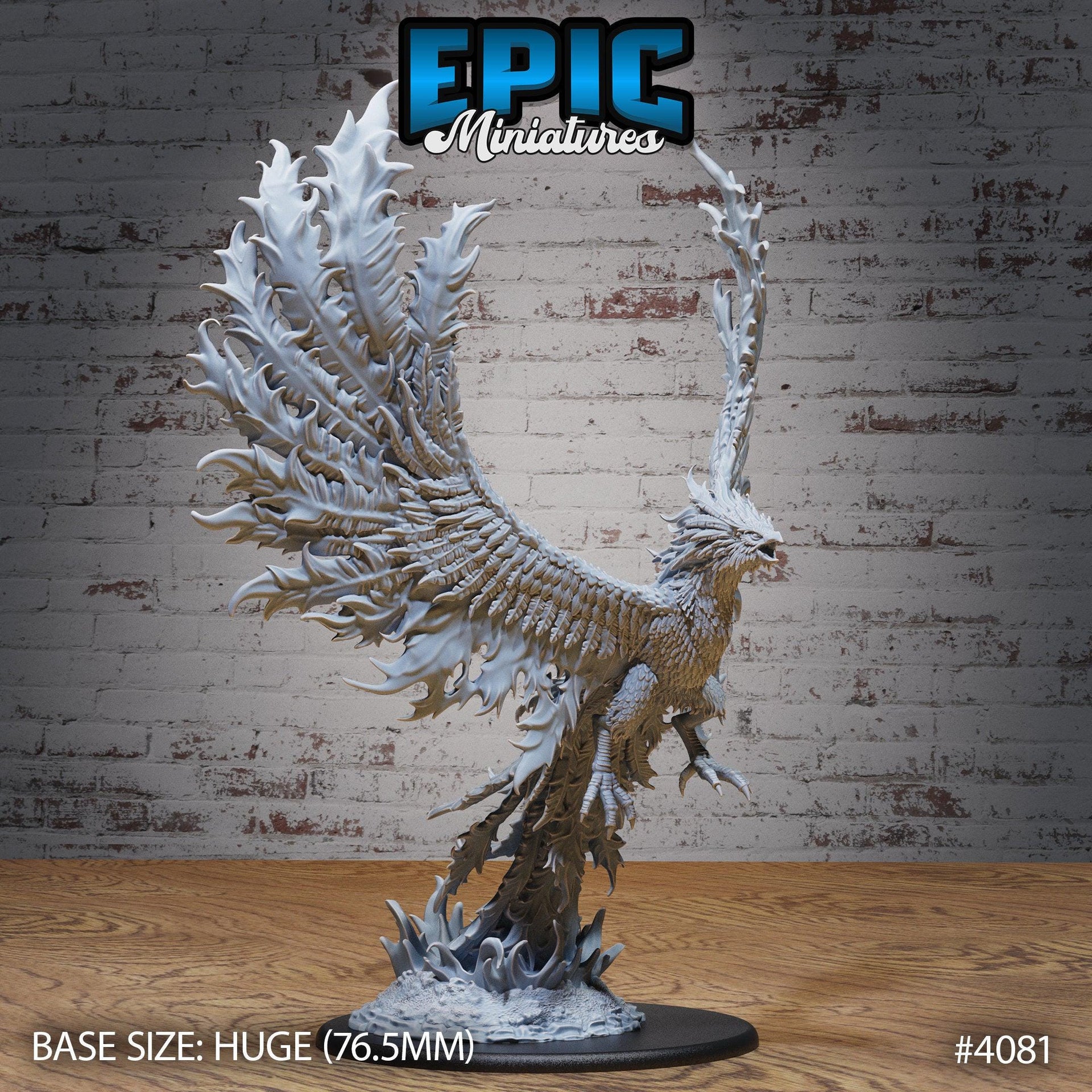 Primordial Phonix - Epic Miniatures | Elemental Lands | 28mm | 32mm | Huge | Fire Breath