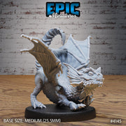Blue Dragon Wyrmling - Epic Miniatures | Cone Desert | 28mm | 32mm | Drake | Baby