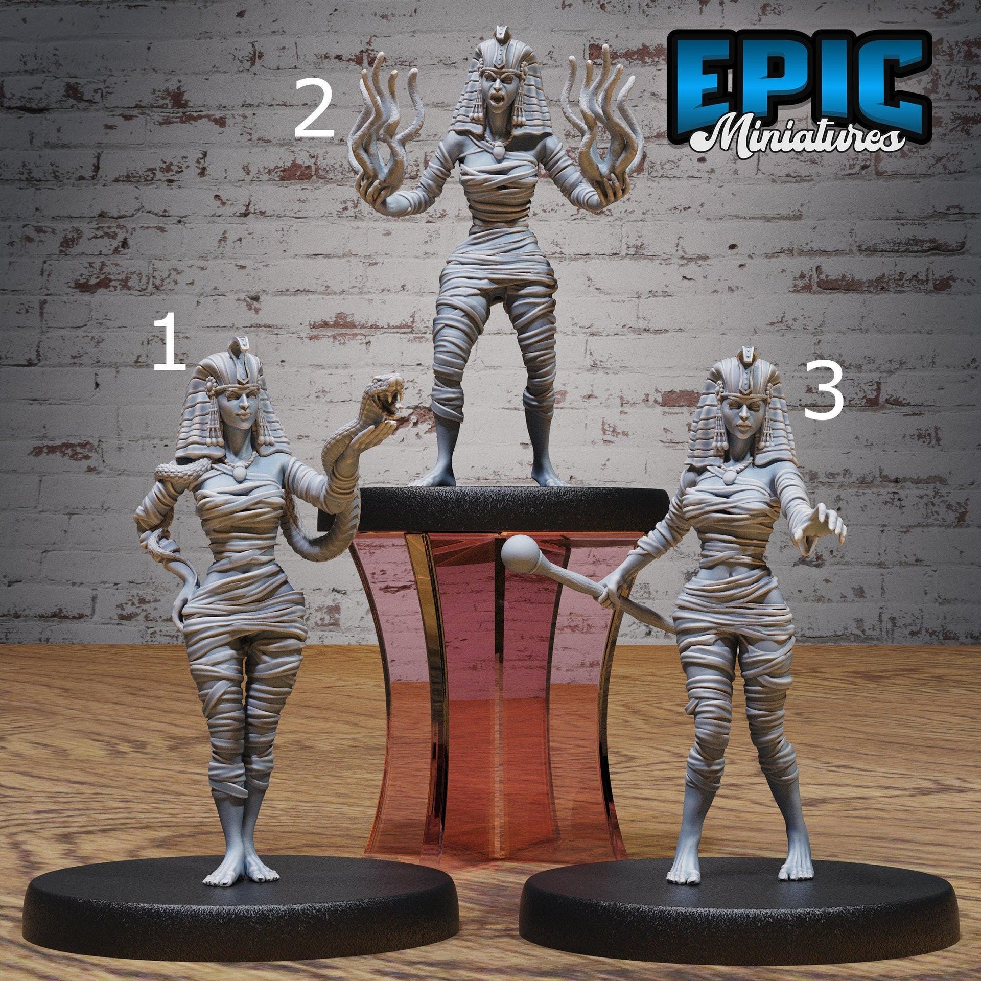 Cleopatra Mummy Lady - Epic Miniatures | Cone Desrt | 28mm | 32mm | Steampunk | Engineer | Egypt | Queen | Royal