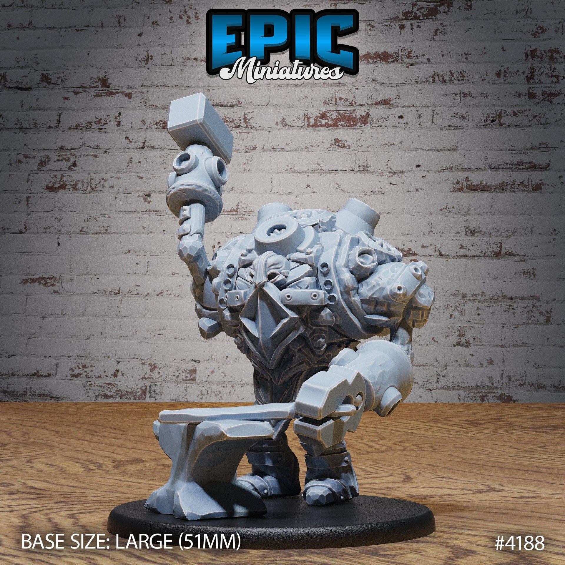 Stone Construct Dwarf - Epic Miniatures | Dwarf Mountain | 28mm | 32mm | Mech | Robot | Golem