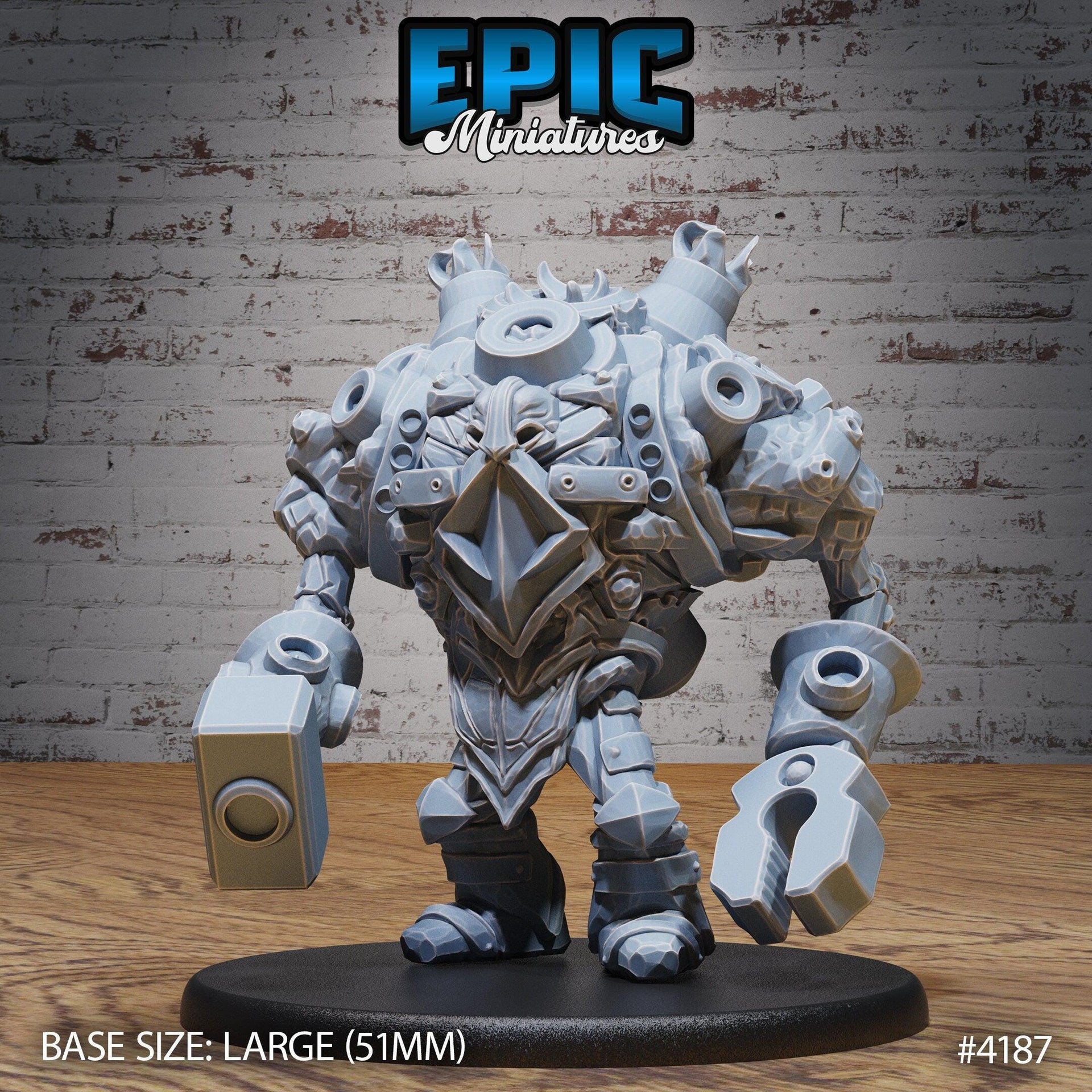Stone Construct Dwarf - Epic Miniatures | Dwarf Mountain | 28mm | 32mm | Mech | Robot | Golem