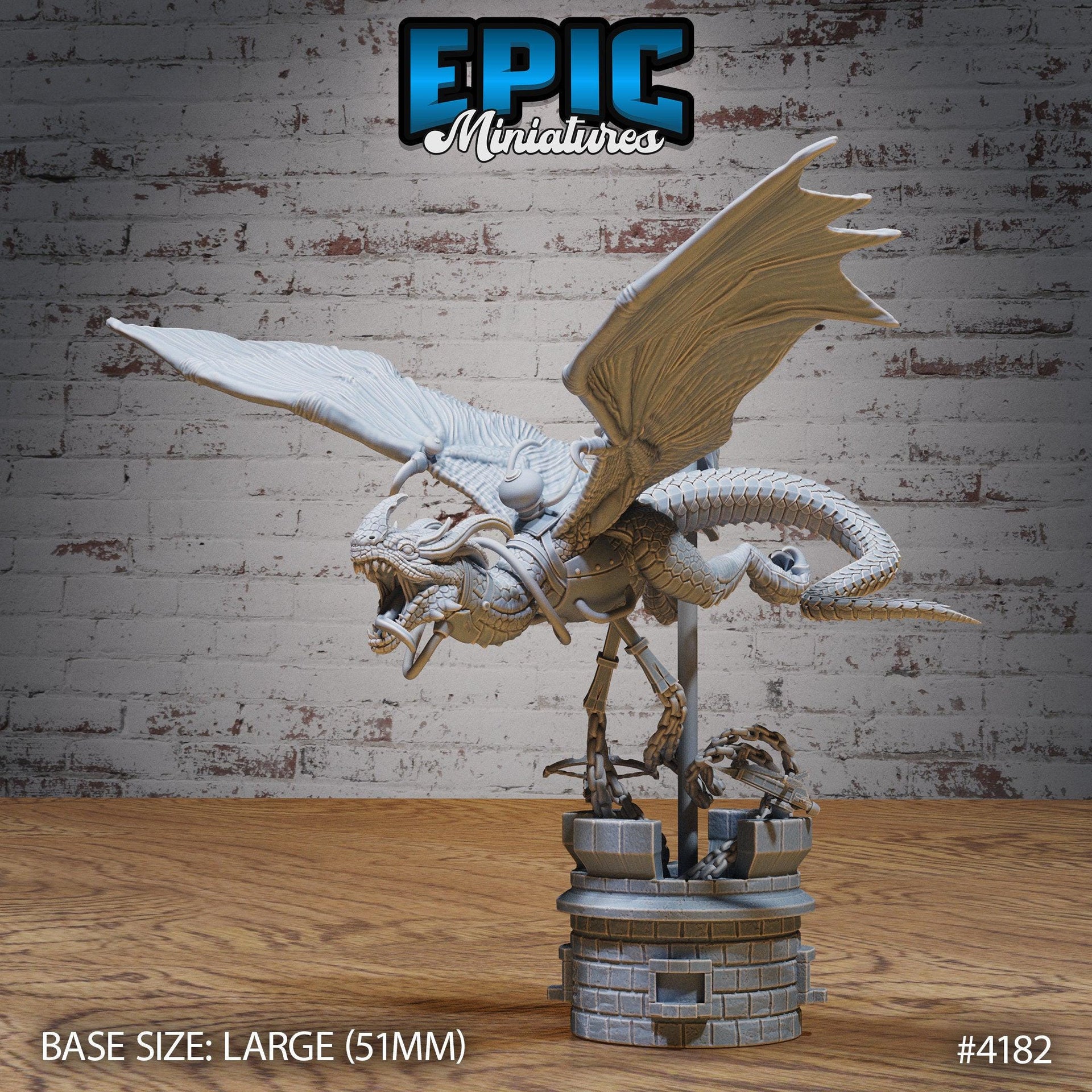 Mountain Wyvern - Epic Miniatures | Dwarf Mountain | 28mm | 32mm | Drake | Mount | Dragon | Ruins