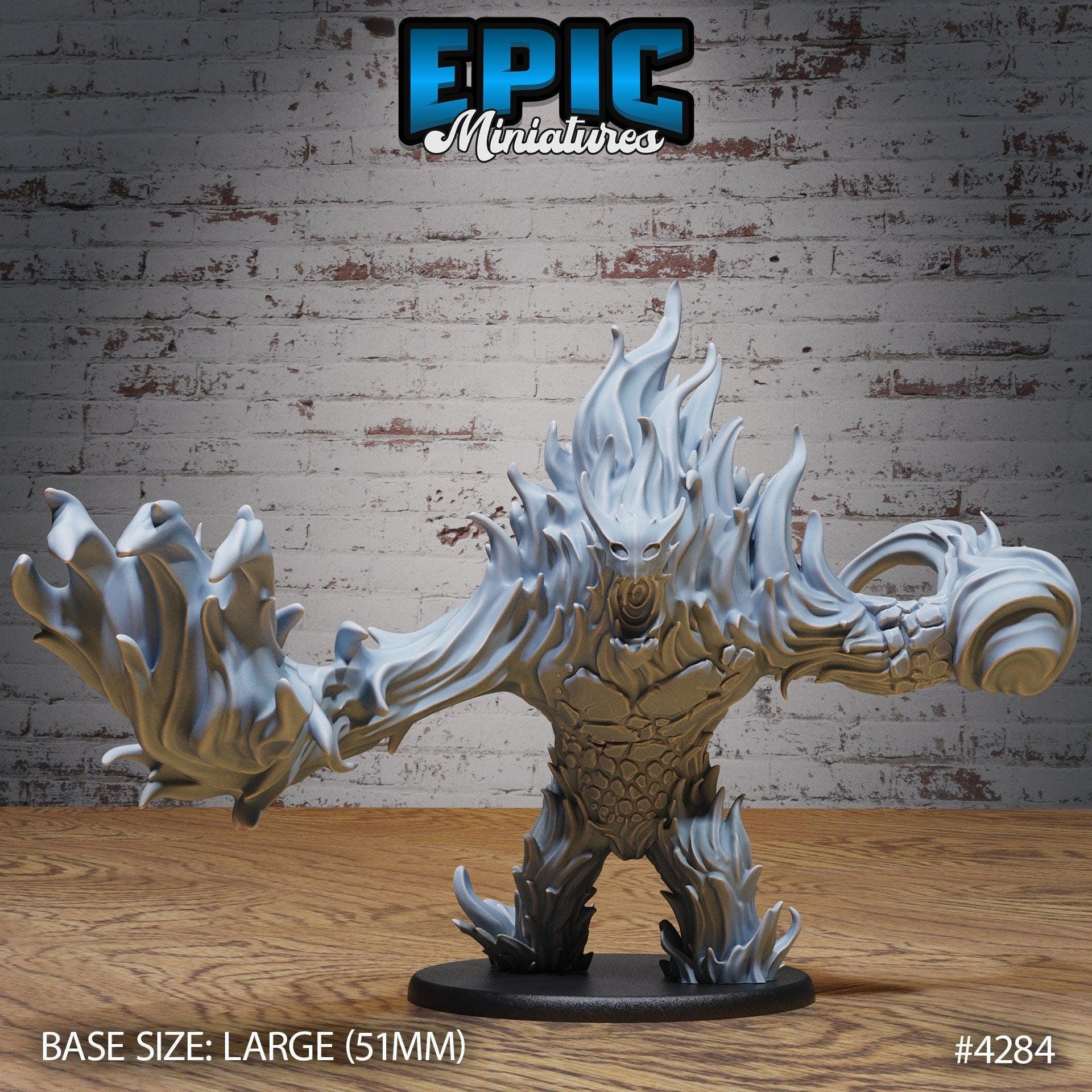 Fire Elemental - Epic Miniatures | Infernal Assault | 28mm | 32mm | Devil | Lava | Magma