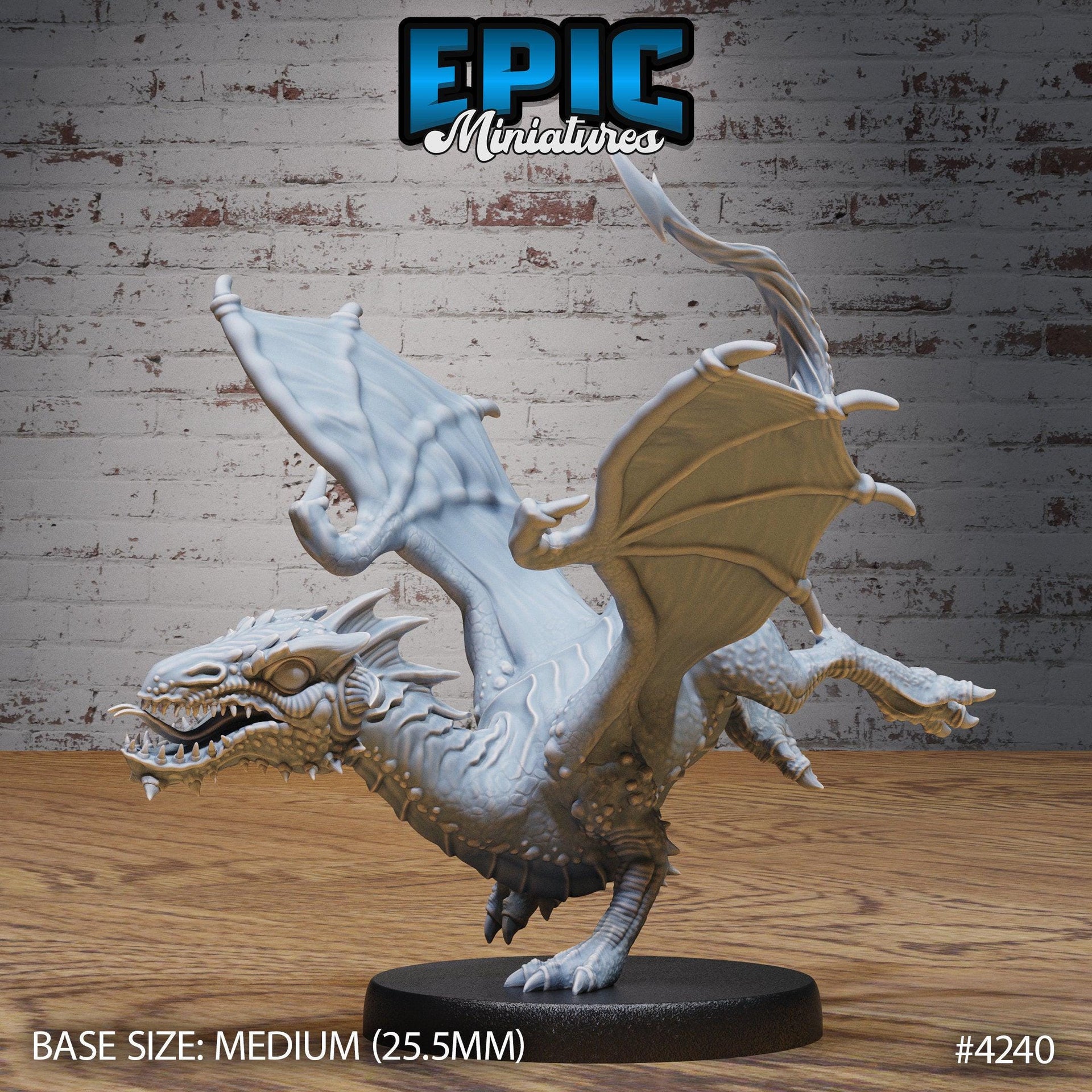 Black Wyrmling- Epic Miniatures | City Sewers | 28mm | 32mm | Baby | Dragon