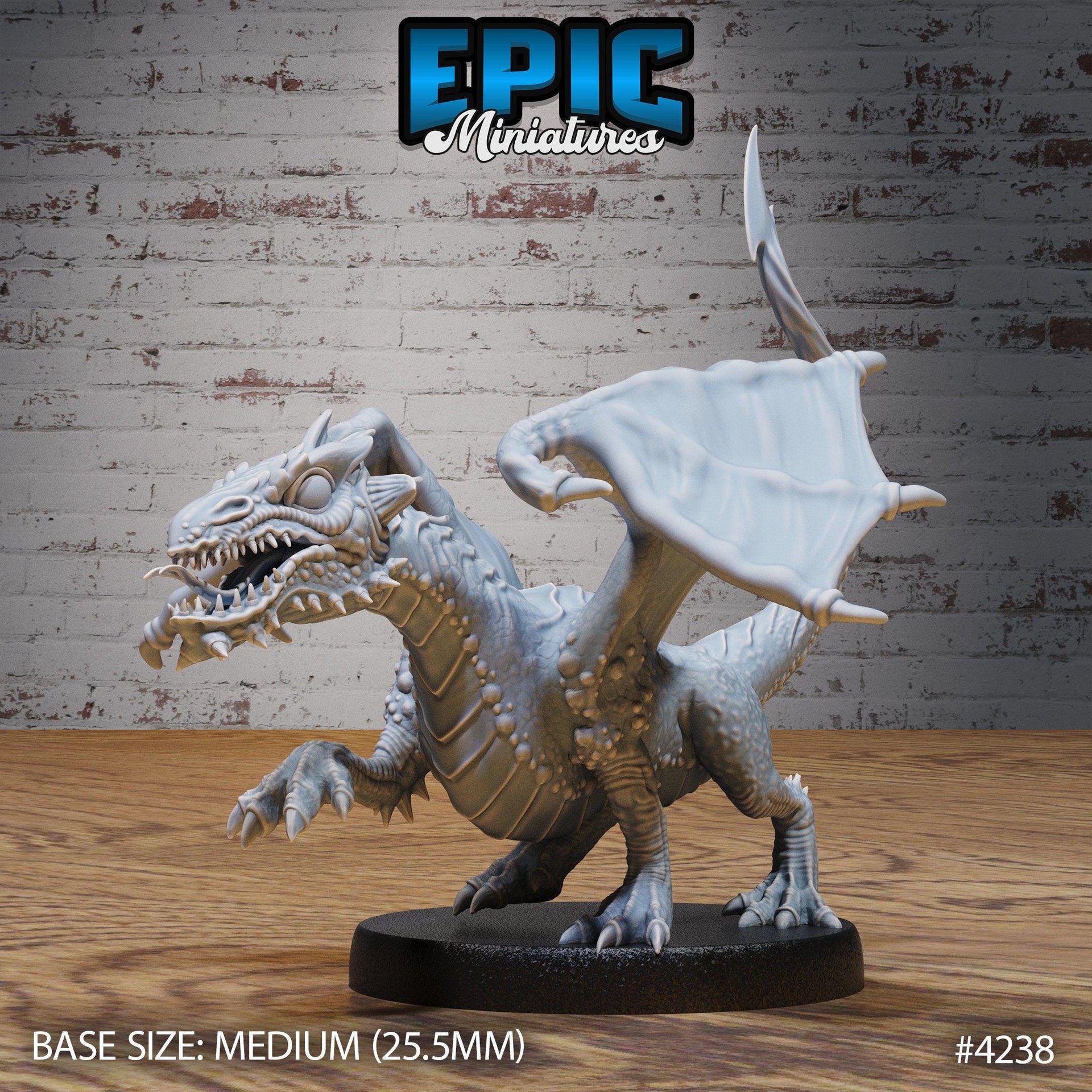 Black Wyrmling- Epic Miniatures | City Sewers | 28mm | 32mm | Baby | Dragon