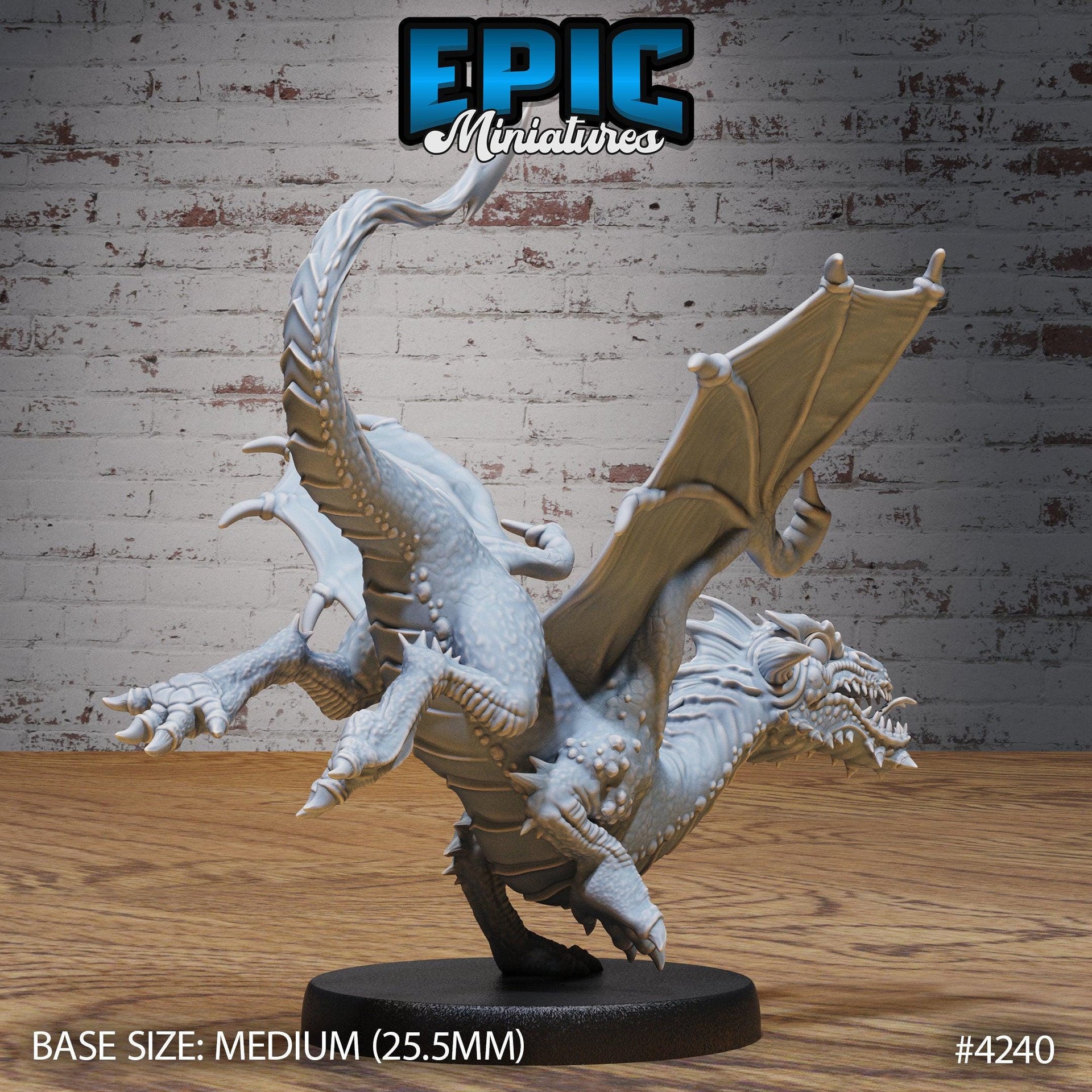 Black Wyrmling- Epic Miniatures | City Sewers | 28mm | 32mm | Baby | Dragon