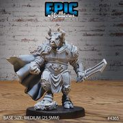 Minotaur Paladin - Epic Miniatures | Olympian Legends | 28mm | 32mm | Greek | Fighter | Knight | Chaos