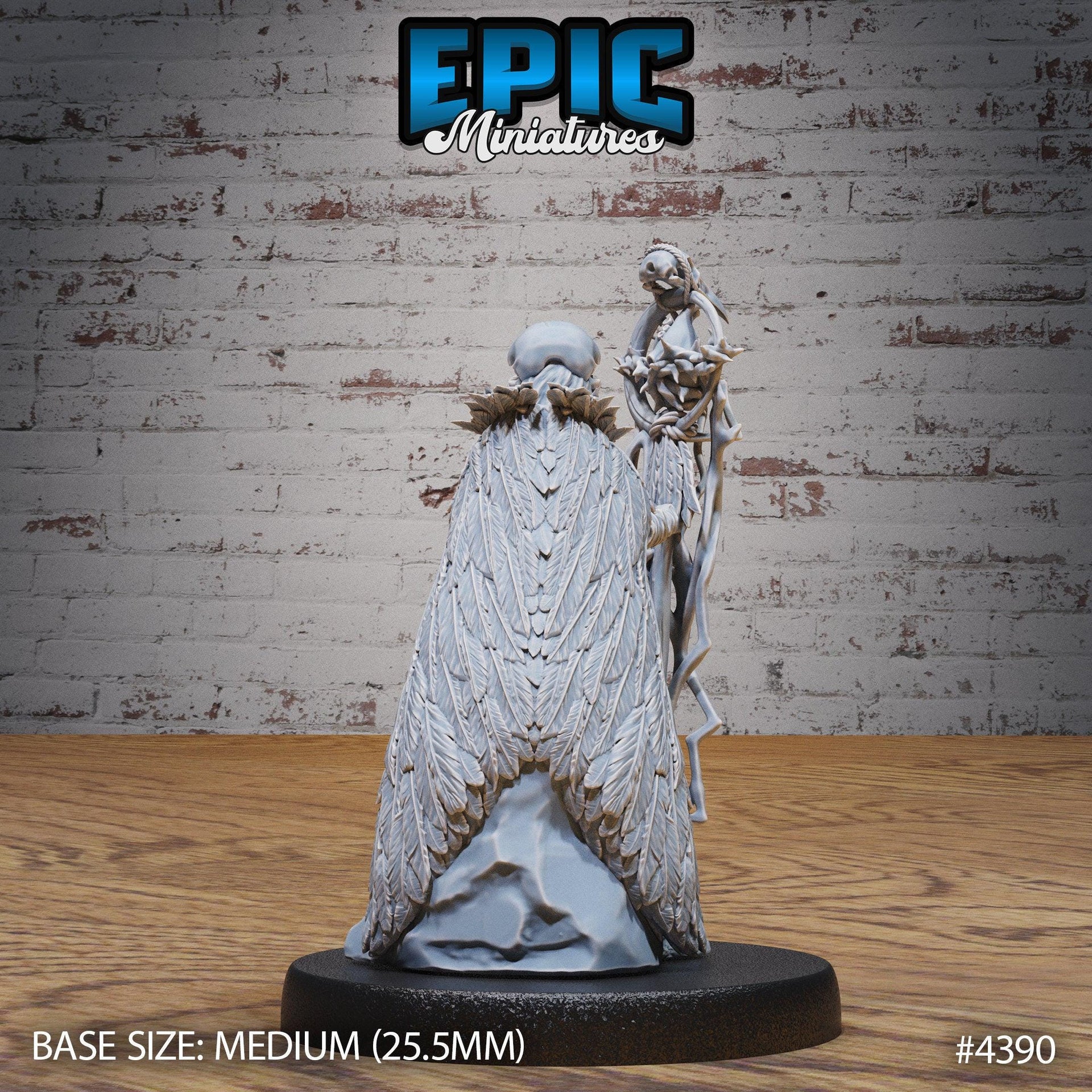 Raven Wizard Female - Epic Miniatures | Mighty Heroes | 28mm | 32mm | PC | Witch | Warlock | Sorcer