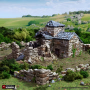 Ruined French Mausoleum. King and Country, 15mm, 28mm, 32mm - Printable Scenery | 28mm and 32mm | Wargaming | DnD | Tabletop Roleplaying