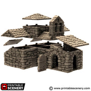French Mausoleum. King and Country, 15mm, 28mm, 32mm - Printable Scenery | 28mm and 32mm | Wargaming | DnD | Tabletop Roleplaying