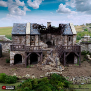 Ruined Black Rock Barracks. King and Country, 15mm, 28mm, 32mm - Printable Scenery | 28mm and 32mm | Wargaming | DnD | Tabletop Roleplaying