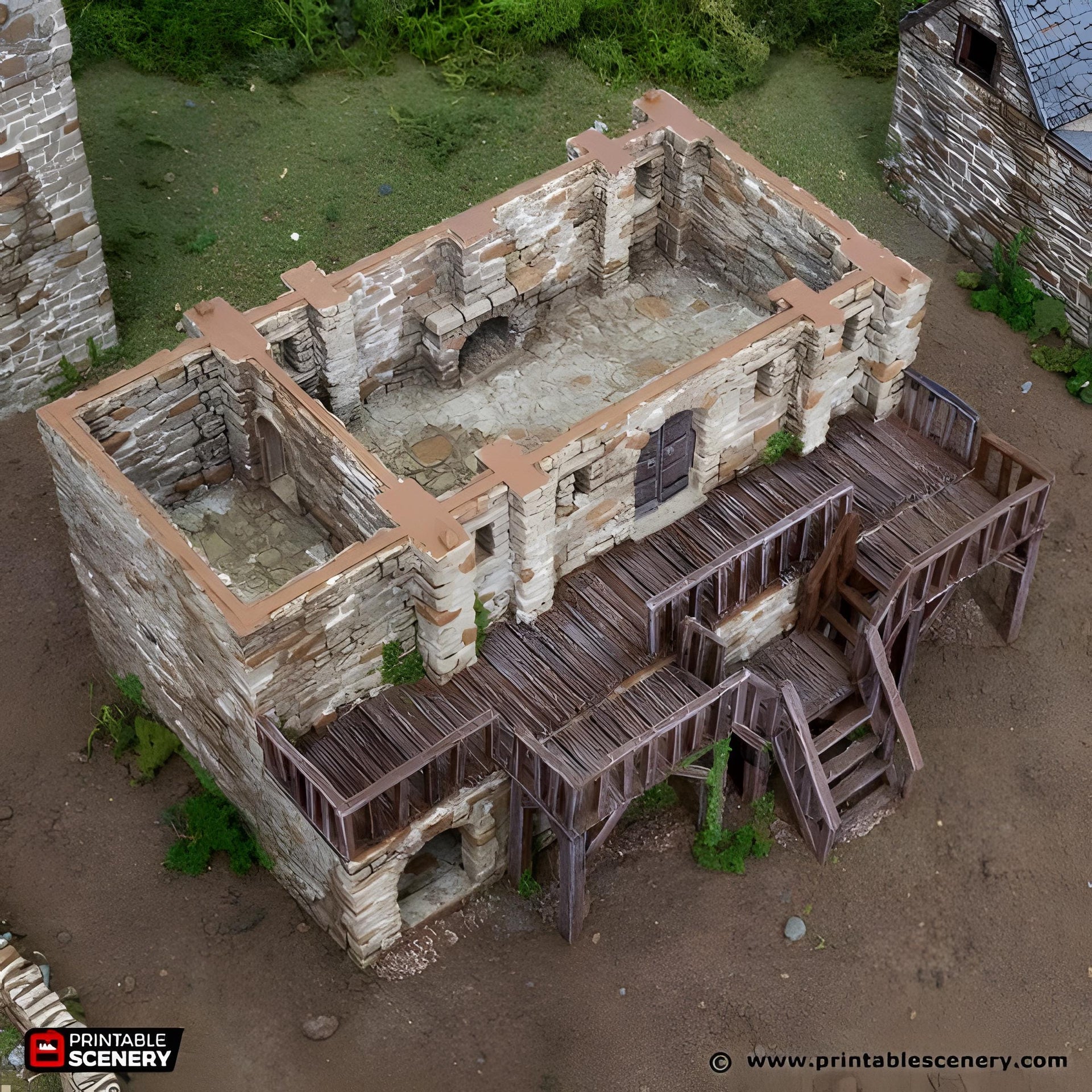 Black Rock Barracks. King and Country, 15mm, 28mm, 32mm - Printable Scenery | 28mm and 32mm | Wargaming | DnD | Tabletop Roleplaying