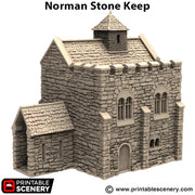 Norman Stone Keep. King and Country, 15mm, 28mm, 32mm - Printable Scenery | 28mm and 32mm | Wargaming | DnD | Tabletop Roleplaying