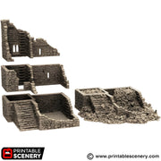 Ruined Norman Stone Fort. King and Country, 15mm, 28mm, 32mm - Printable Scenery | 28mm and 32mm | Wargaming | DnD | Tabletop Roleplaying