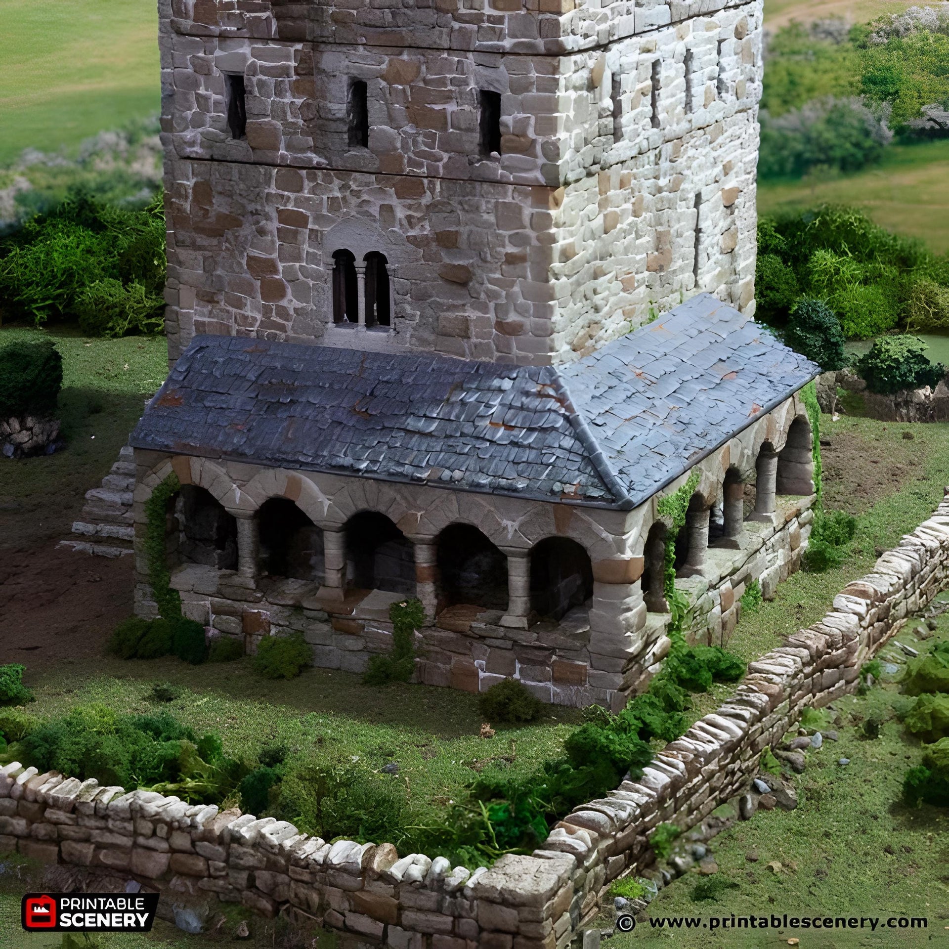 Norman Stone Fort. King and Country, 15mm, 28mm, 32mm - Printable Scenery | 28mm and 32mm | Wargaming | DnD | Tabletop Roleplaying