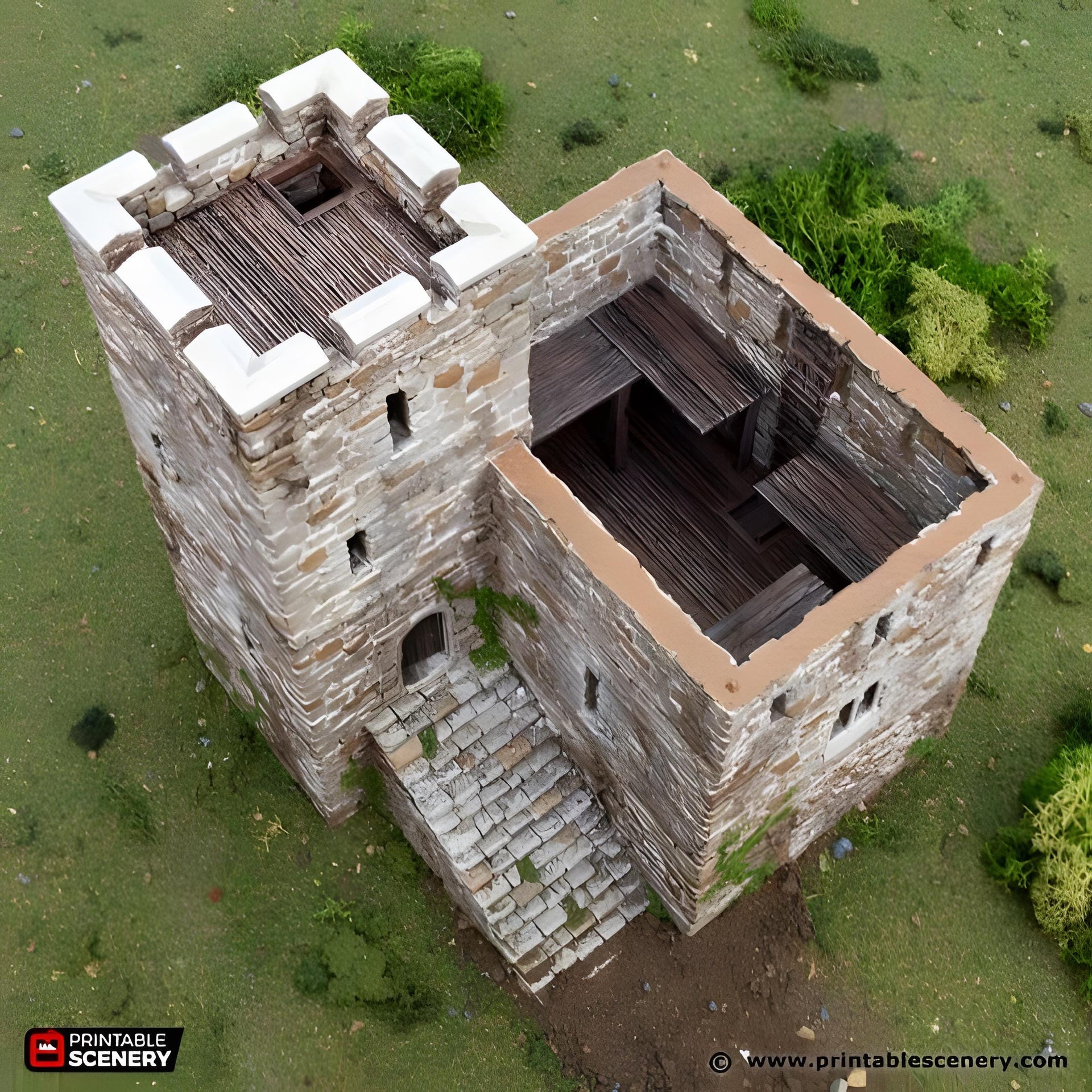 Norman Stone Fort. King and Country, 15mm, 28mm, 32mm - Printable Scenery | 28mm and 32mm | Wargaming | DnD | Tabletop Roleplaying