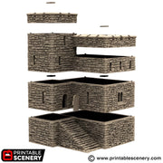 Norman Stone Fort. King and Country, 15mm, 28mm, 32mm - Printable Scenery | 28mm and 32mm | Wargaming | DnD | Tabletop Roleplaying
