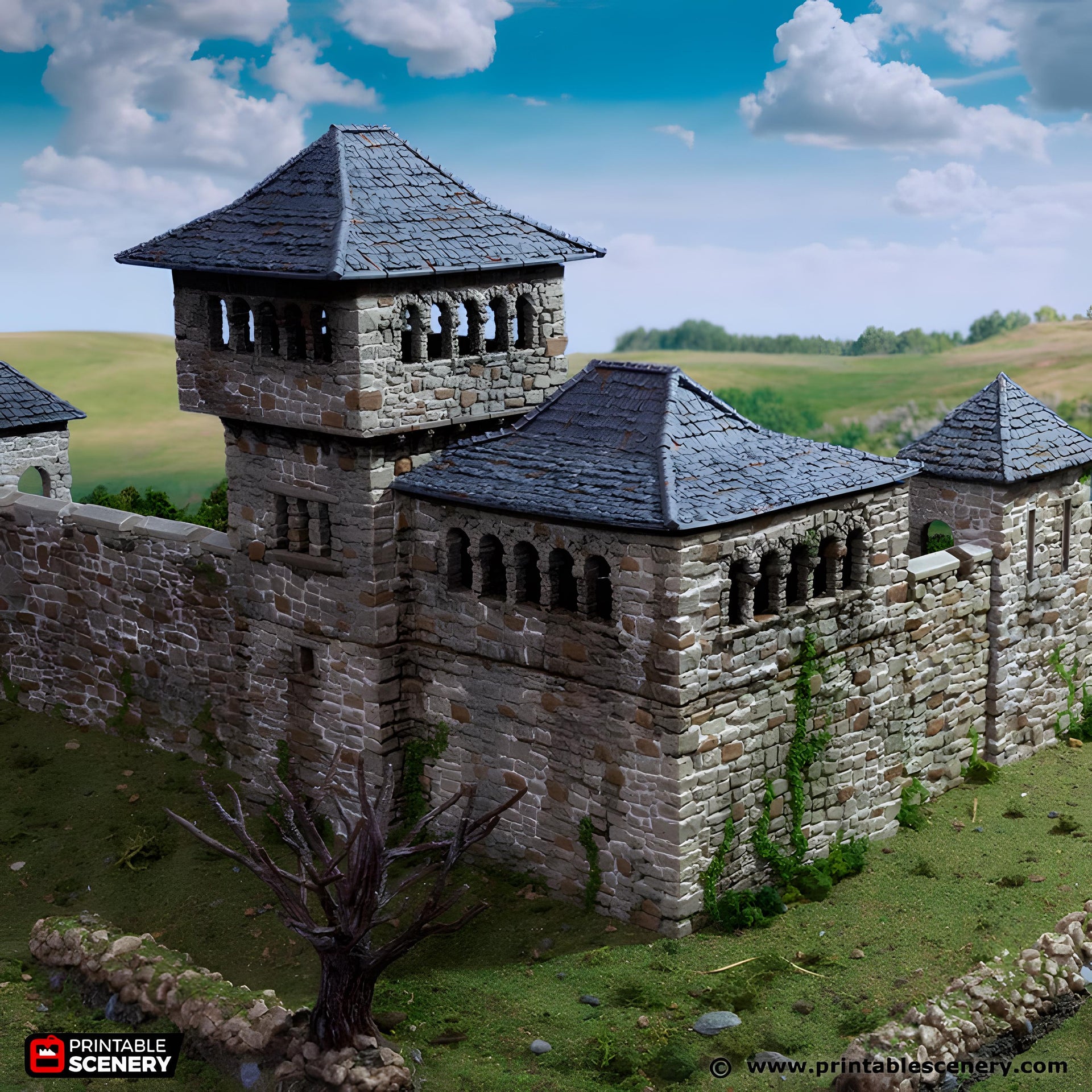 Kings Quarters. King and Country, 15mm, 28mm, 32mm - Printable Scenery | 28mm and 32mm | Wargaming | DnD | Tabletop Roleplaying
