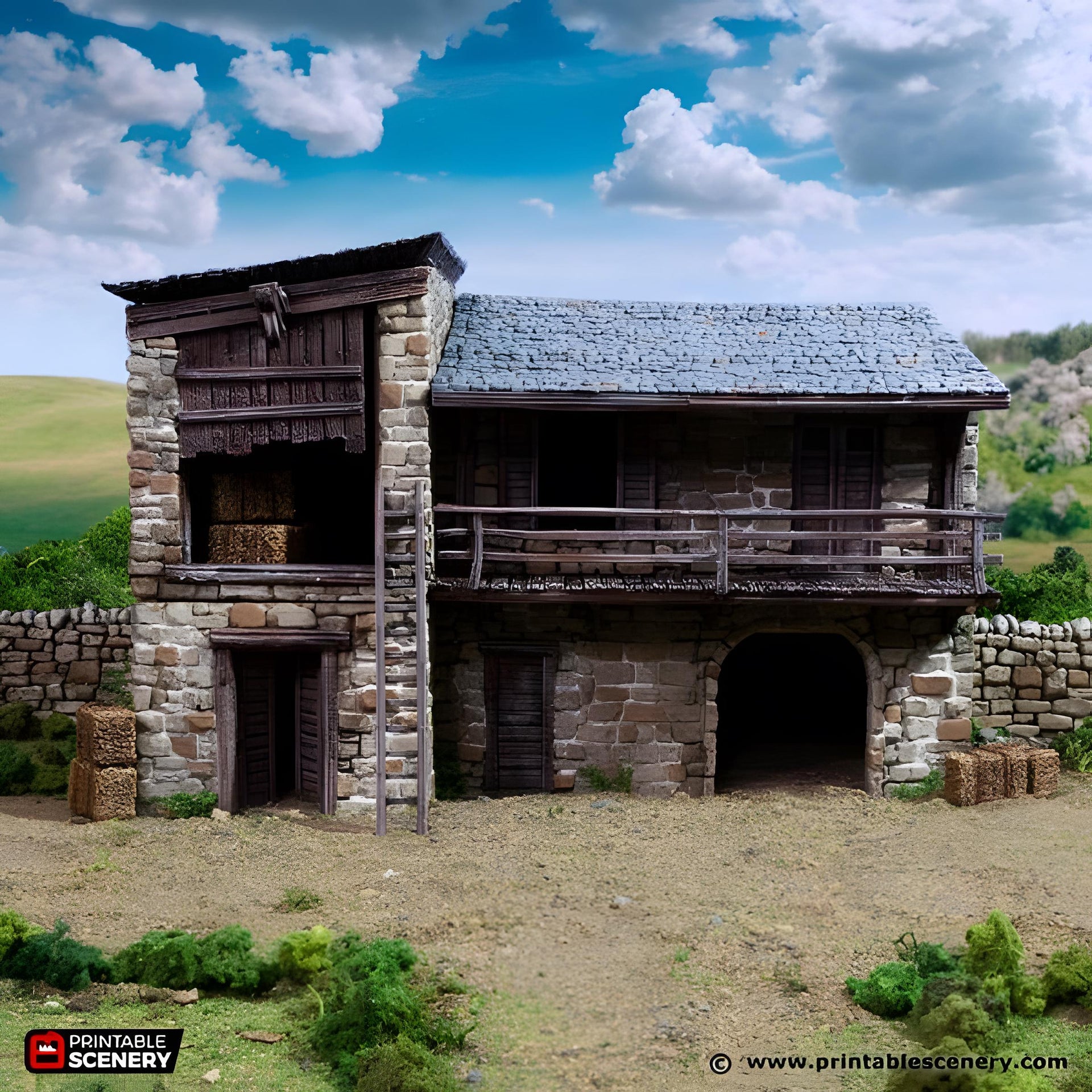 King Stables. King and Country, 15mm, 28mm, 32mm - Printable Scenery | 28mm and 32mm | Wargaming | DnD | Tabletop Roleplaying