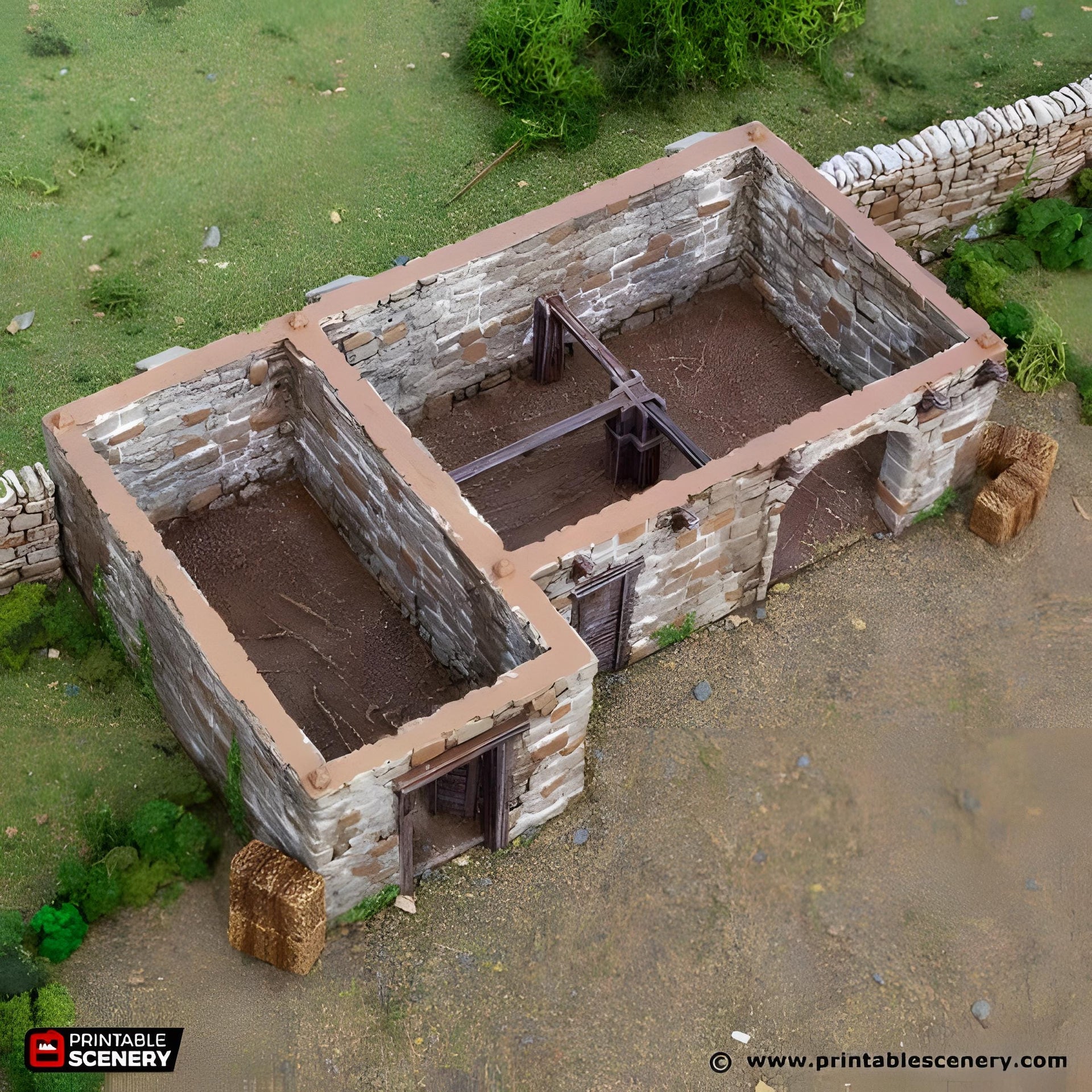 King Stables. King and Country, 15mm, 28mm, 32mm - Printable Scenery | 28mm and 32mm | Wargaming | DnD | Tabletop Roleplaying