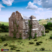 Ruined Norman Stone Manor. King and Country, 15mm, 28mm, 32mm - Printable Scenery | 28mm and 32mm | Wargaming | DnD | Tabletop Roleplaying