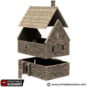 Norman Stone Manor. King and Country, 15mm, 28mm, 32mm - Printable Scenery | 28mm and 32mm | Wargaming | DnD | Tabletop Roleplaying