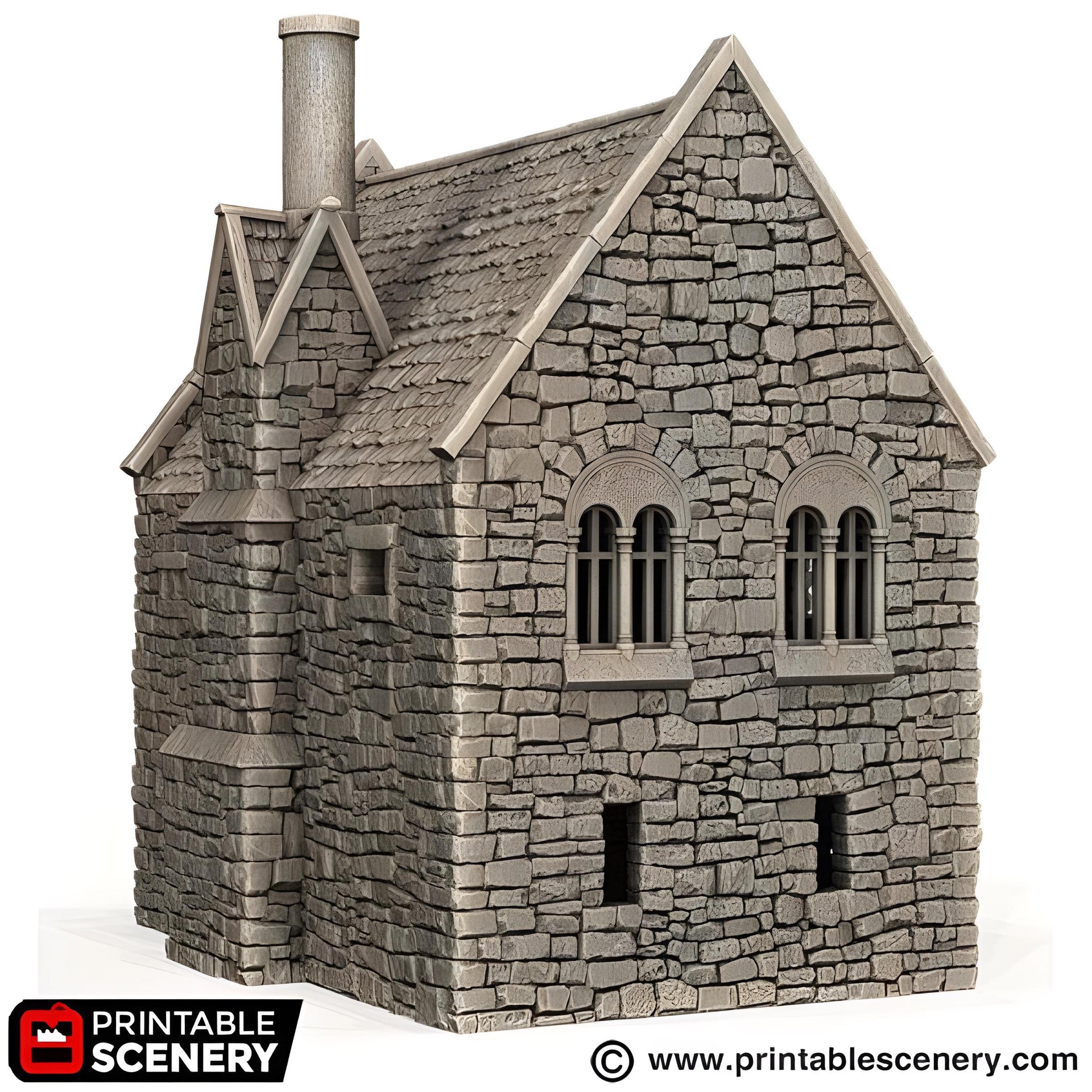 Norman Stone Manor. King and Country, 15mm, 28mm, 32mm - Printable Scenery | 28mm and 32mm | Wargaming | DnD | Tabletop Roleplaying